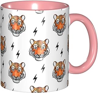 マグカップ 330ml マグ コーヒーカップ 虎と雷柄 おしゃれ 北欧 セラミック 陶器 カフェ 食器 カップ コップ 水筒 食洗機 電子レンジ対応
