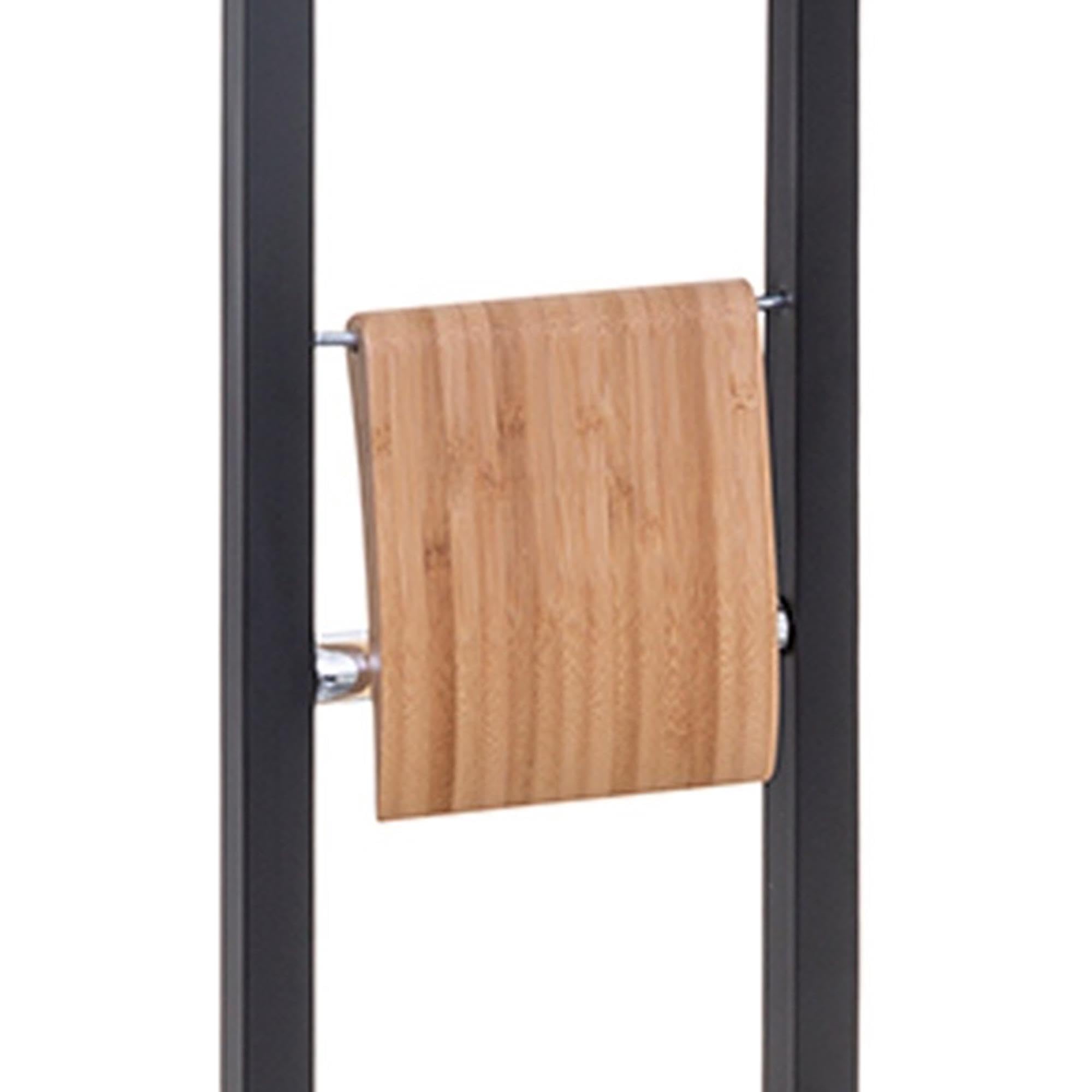 Well Home - Portarrollos con escobillero 'Natureo' en Color Negro Funcional Ø20x60cm