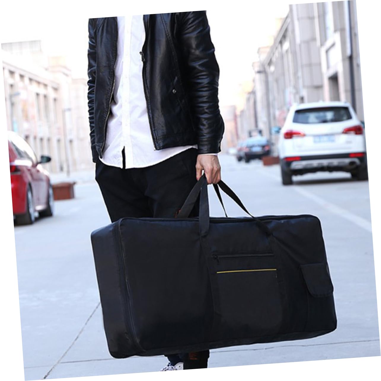 61 Tasti Borsa per Tastiera Elettronica Oxford Nera | Trasporto Comodo e Leggero, Uso a Mano o Sulle Spalle, Stile Moderno, Formato per 61 Tasti