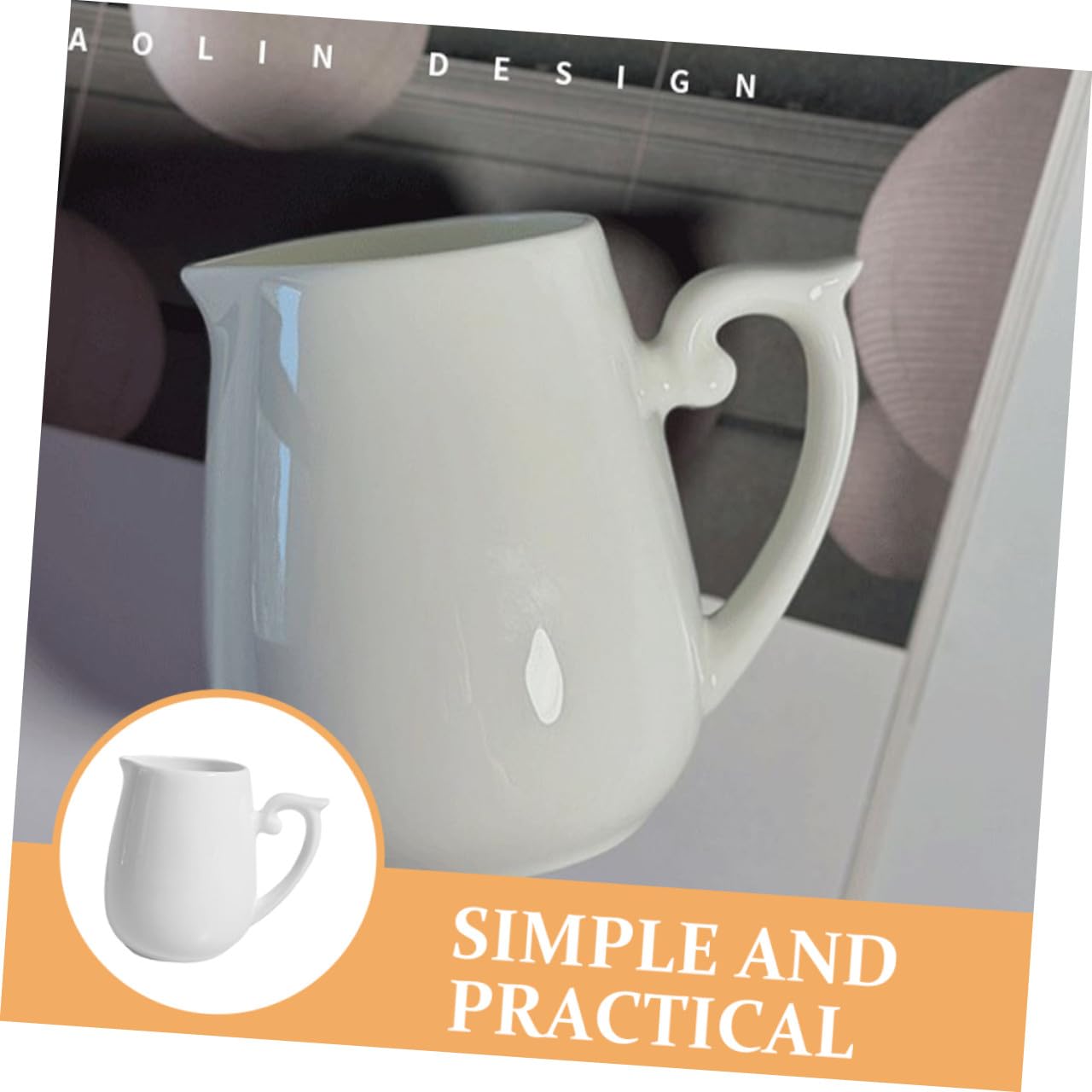 PRETYZOOM Lot De 5 Tasses À Café Lait Pichet En Céramique Multi-usages