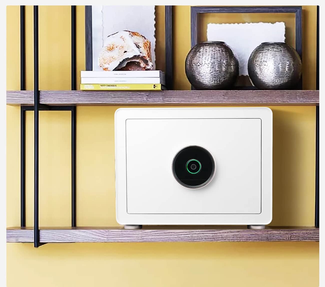 Cassetta di sicurezza, piccola cassaforte antifurto per uso domestico, cassaforte di sicurezza con impronte digitali, protezione di denaro, documenti, gioielli, oggetti di valore per hotel, casa, uff