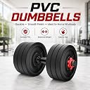 BULLAR Home Gym Set With 3 Feet Straight Rod and 2 Pieces Dumbbell Rods, Gym Combo & Home Workout Equipments with PVC Weights Plates (10Kg) gallery image