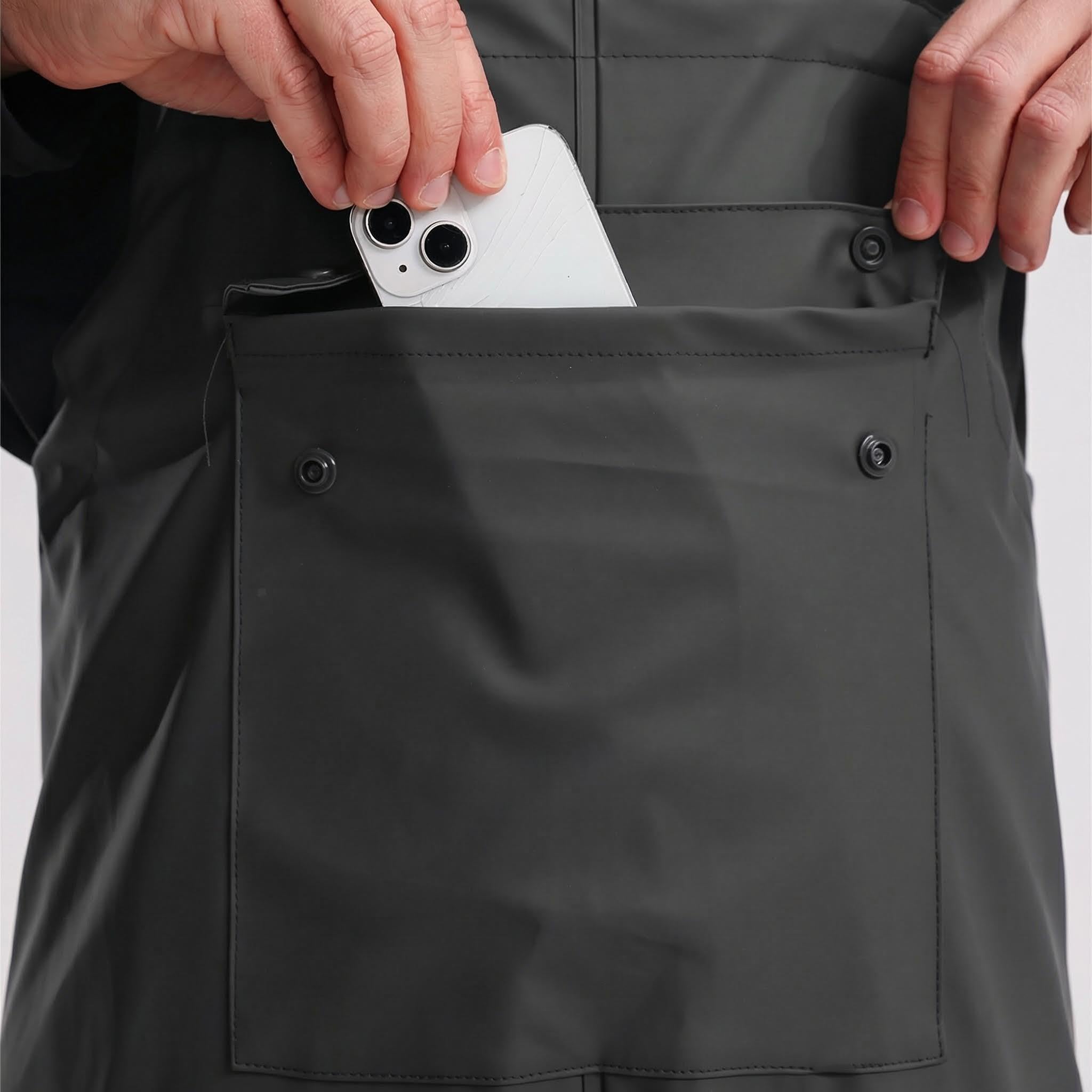 Tuta antipioggia da uomo giacca impermeabile e bavaglini set combinato per la massima sicurezza comfort Lime acido.