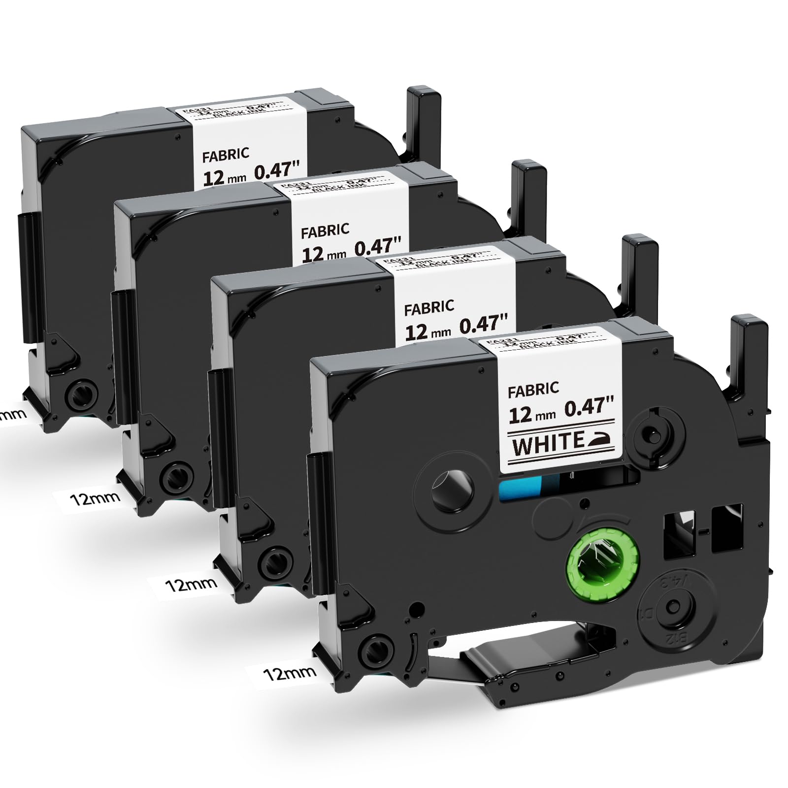 Labelife TZe-FA231 Replace for Brother Iron-On Fabric Label Tape TZ 12mm 0.47" White TZeFA231 Compatible with Brother Ptouch PTD400 PTD210 PT-1280