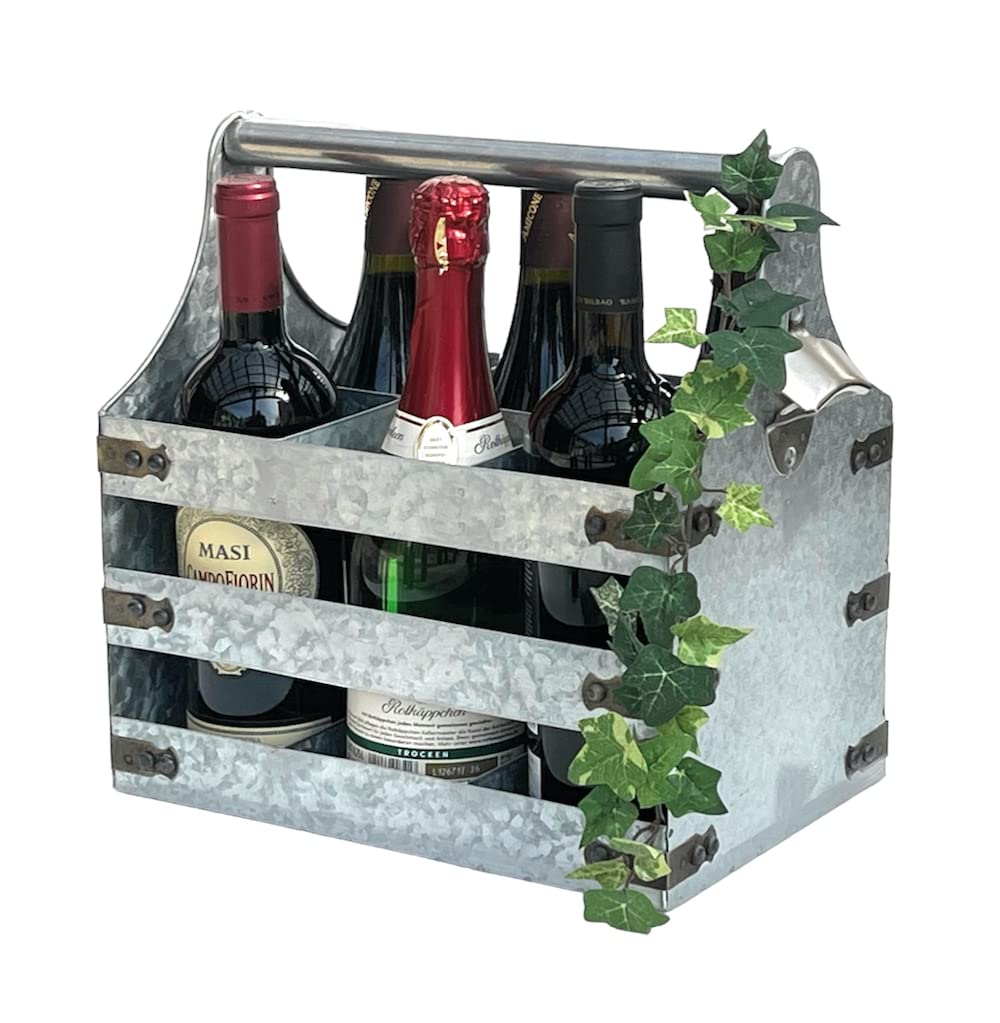 DanDiBo Portabottiglie In Metallo Con Apribottiglie 96403 Portabottiglie 6 Bottiglie Cassa Per Bottiglie Apribottiglie Cesto Per Bottiglie Portabottiglie Per Vino 68028444