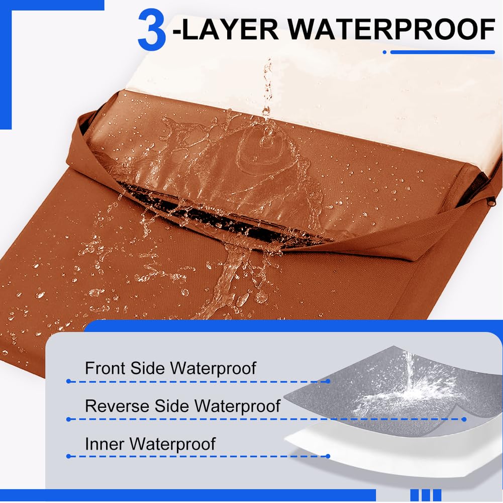 Colchoneta impermeable para sofá de jardín, banco, 100 x 30 x 5 cm, accesorios de piel suave, perfecto para terraza y porche