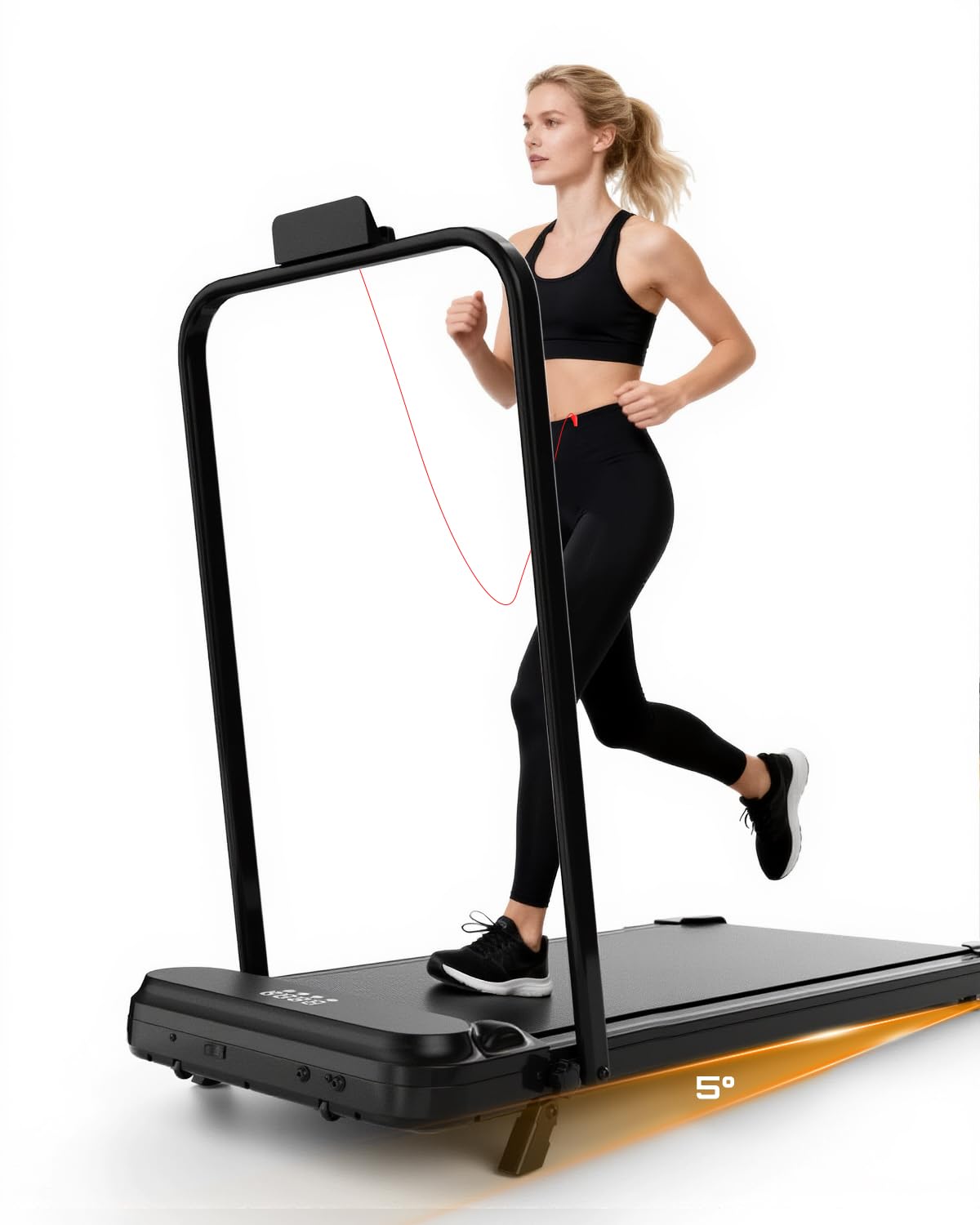 Fitvect Walking Pad for Home Office Under Desk Treadmills Running Machine Foldable Treadmill Walking Pad with Handle Compact Running pad Indoor 8Km/h