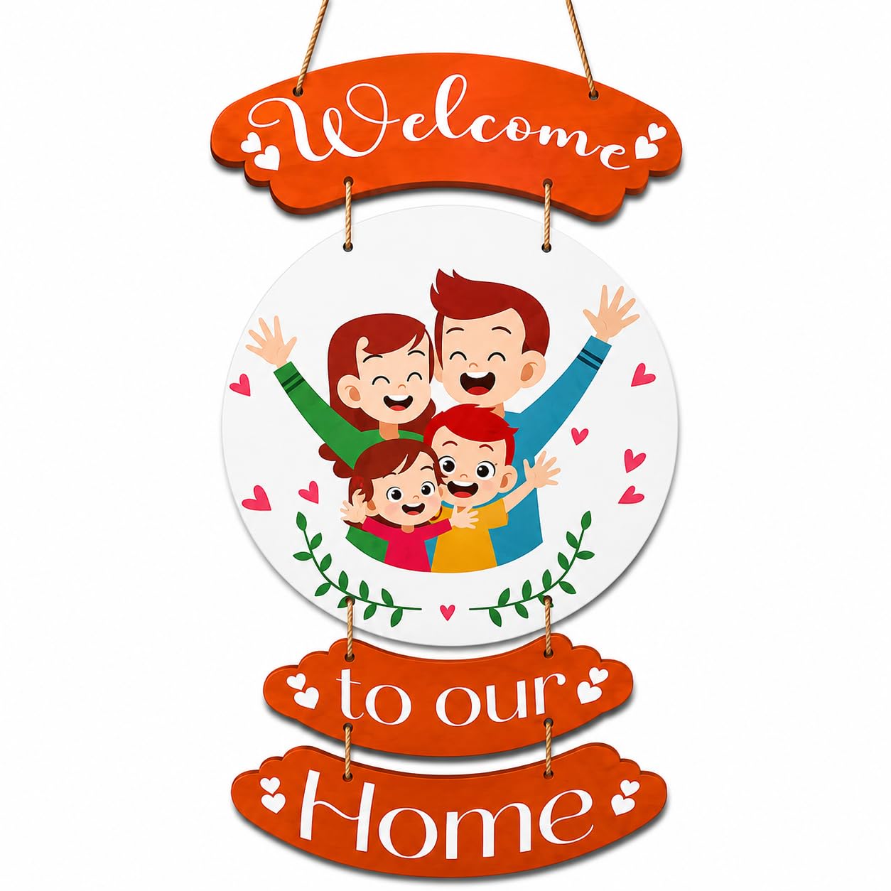 AAYUSHA ENTERPRISES Welcome to Our Home MDF Wooden Wall Hanging | Family Welcome Door Sign, Main Entrance, Living Room Bedroom Office Decor-picture-11