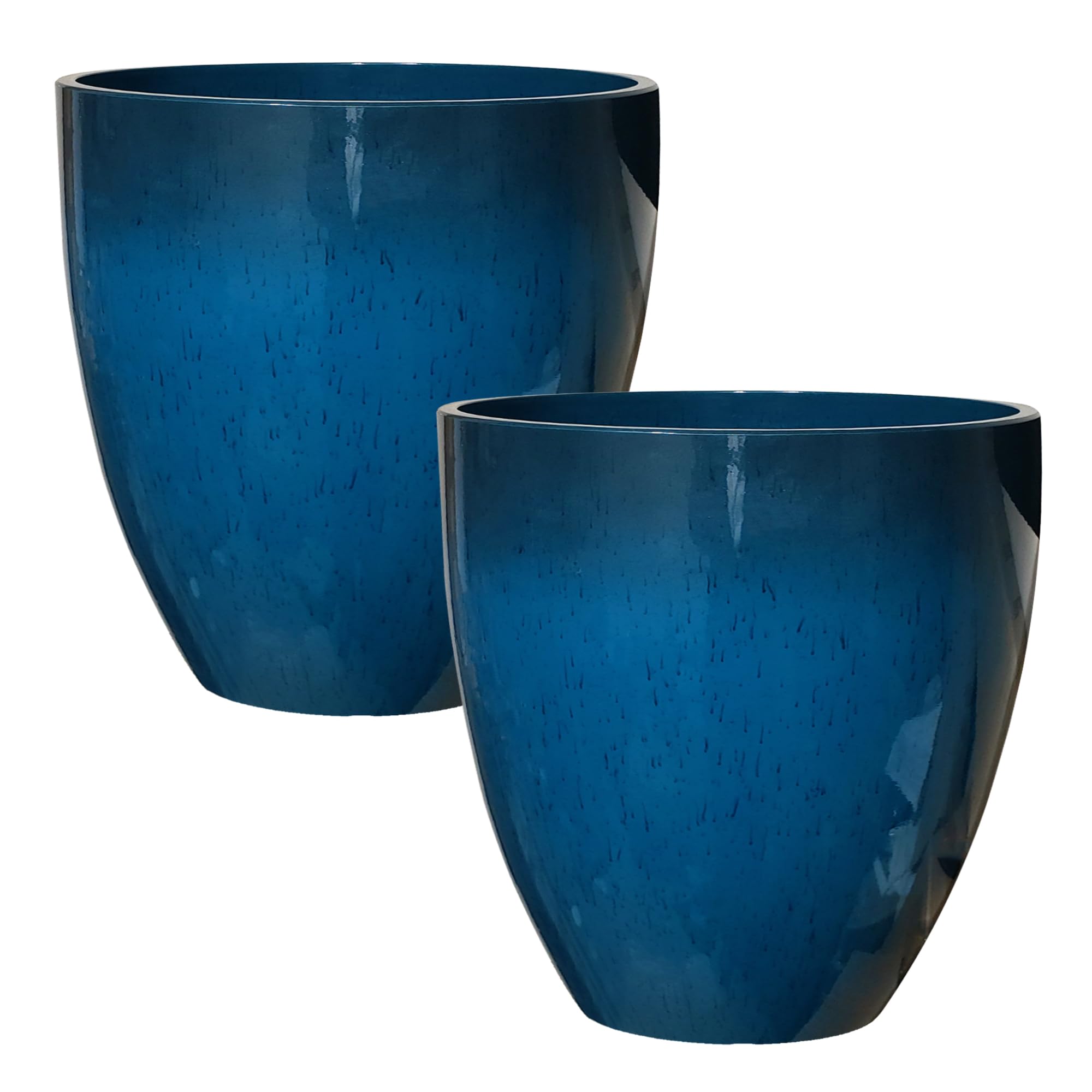 View 1 of ***FACTORY SEALED***RUBBER BOND Plastic Plant Pots 2 Pack - Modern Indoor/Outdoor Planters for Home Decor - Weather-Resistant Large Flower Pots - Lightweight 12 Inches Tall Planters