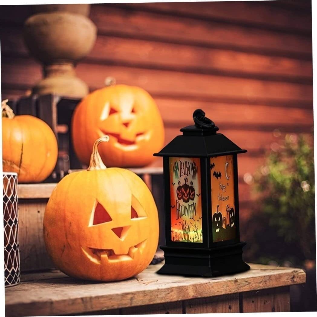 Halloween Led Lampion Z Dyni 2 Sztuk Halloween Świecące Światło Dyni Led Świecące Latarnia Lampa W Stylu Vintage Lampa Naftowa Halloween Impreza Tematyczna Prop Dekoracji Boże Narodzenie Halloweenowy