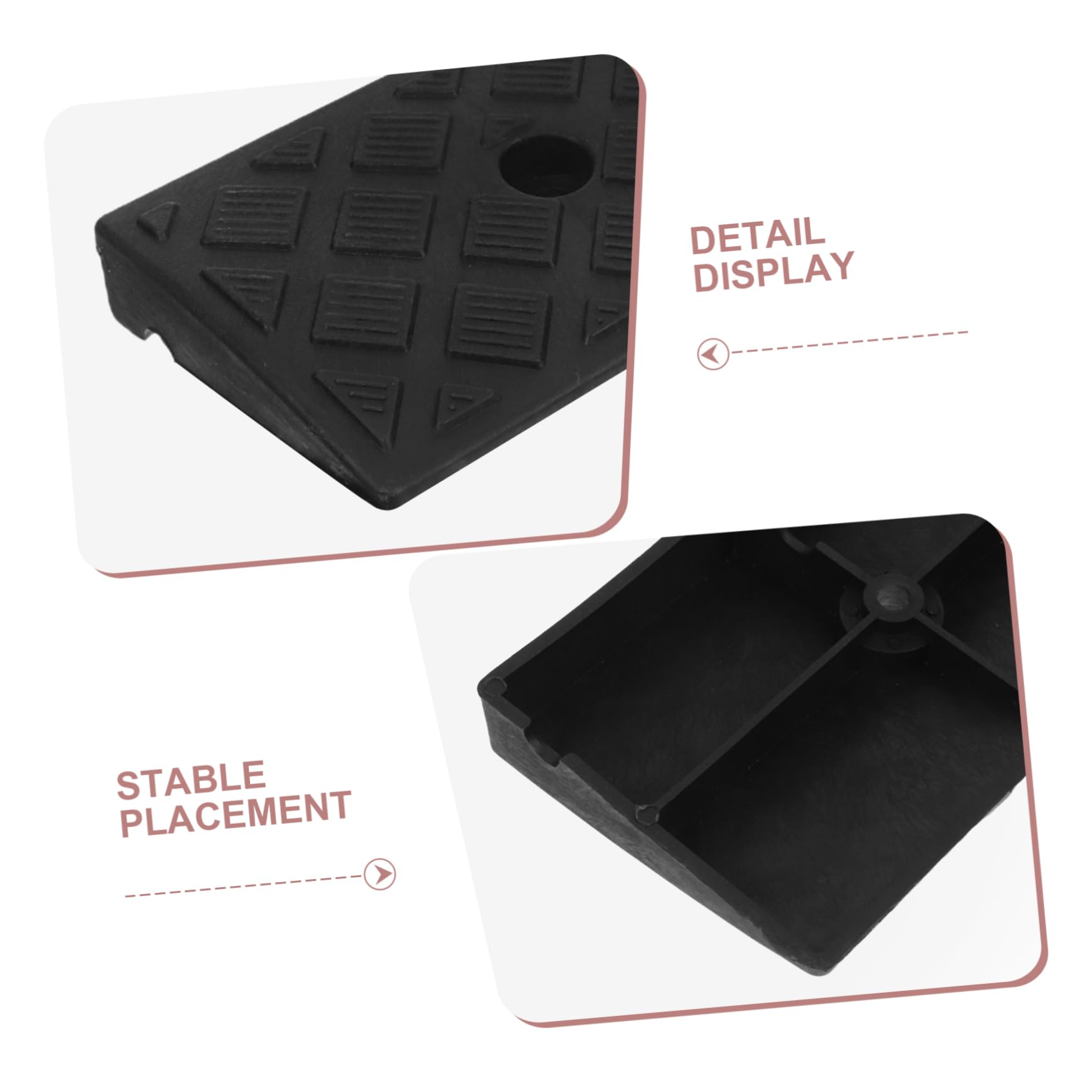 Rampe di Soglia in Gomma 2 Pezzi Nero Heavy Duty Resistenti Agli Agenti Atmosferici per Ingresso Casa Auto e Bordo Marciapiede