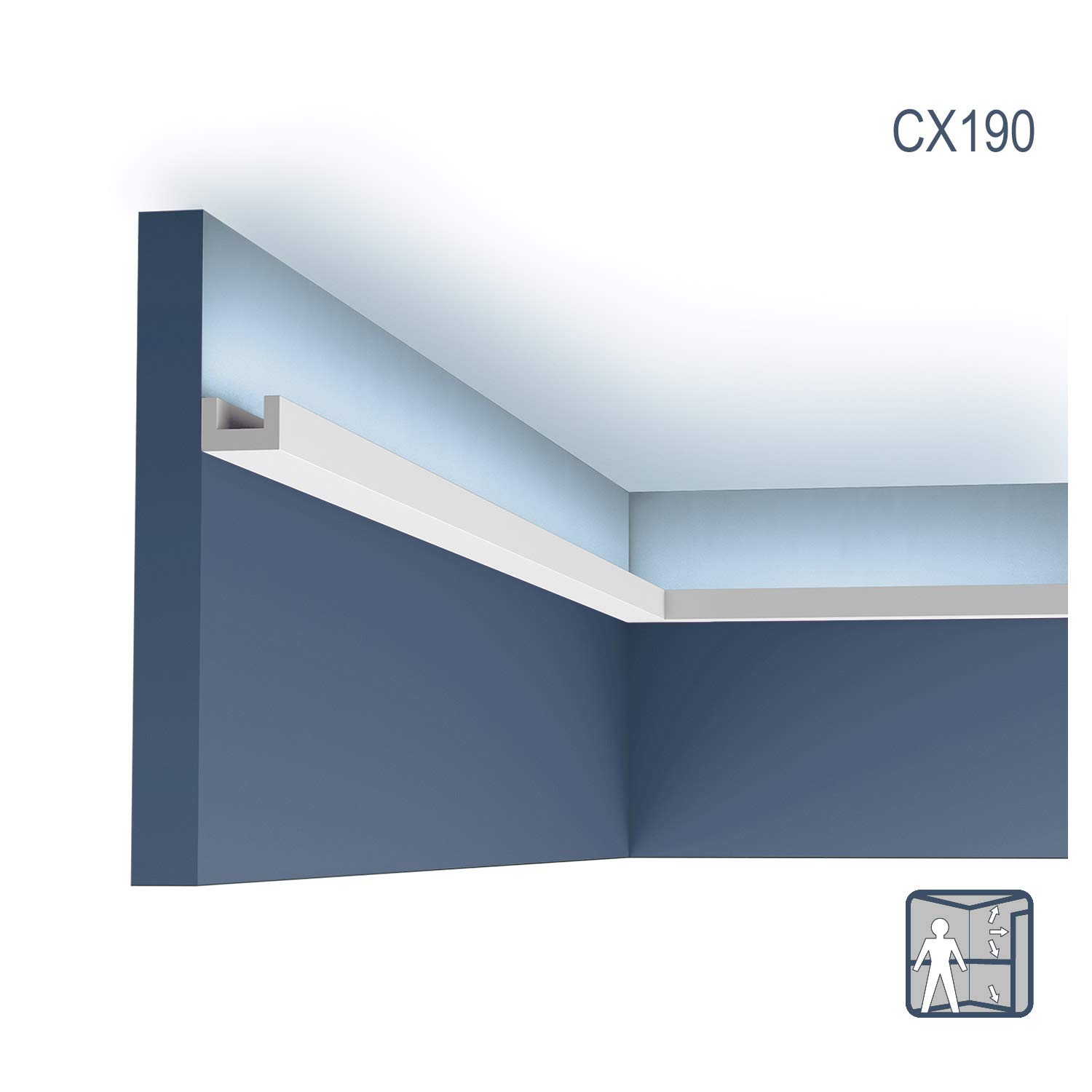 Orac Decor CX190-box 1 karton zestaw z 4 listwami narożnymi, listwy ozdobne 8 m