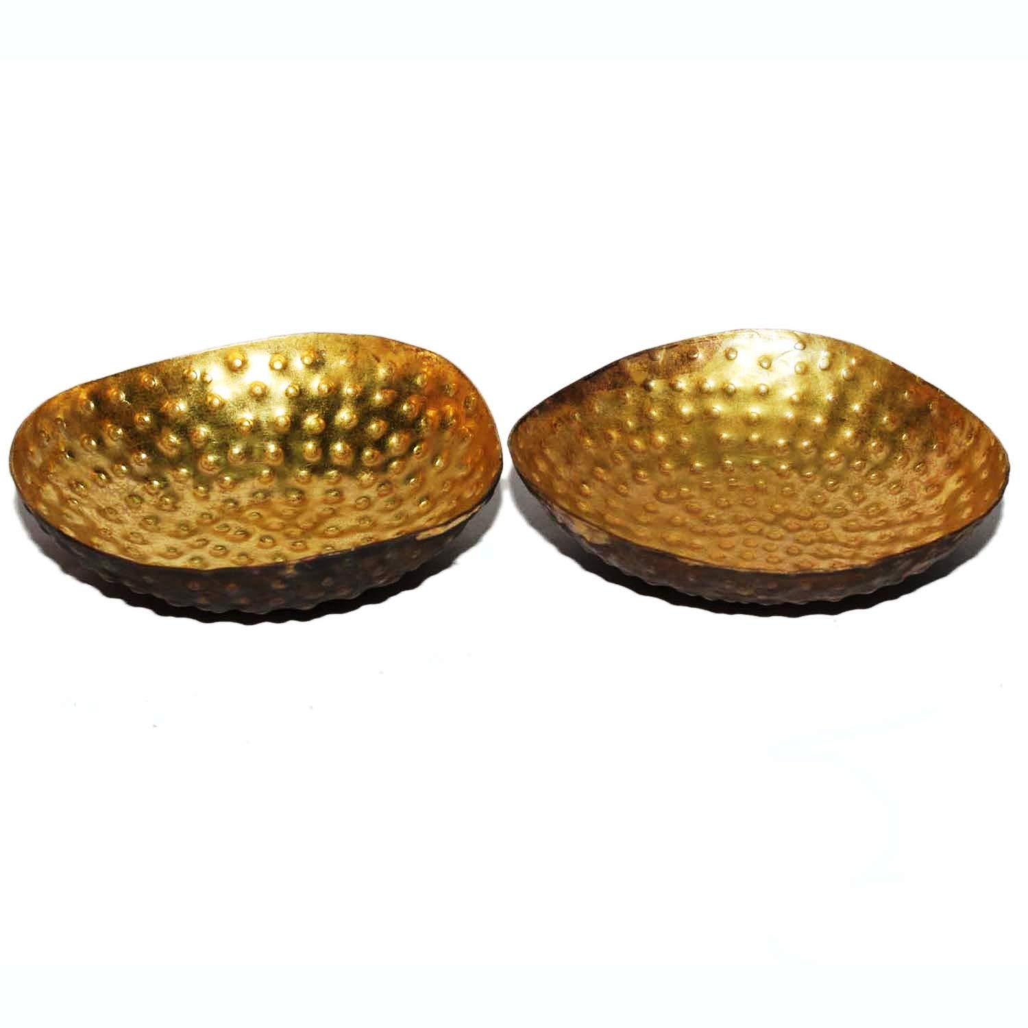 Handmade Brass Tealight Candle Holder Set of 2 Votive Holders (Nail Hammered)