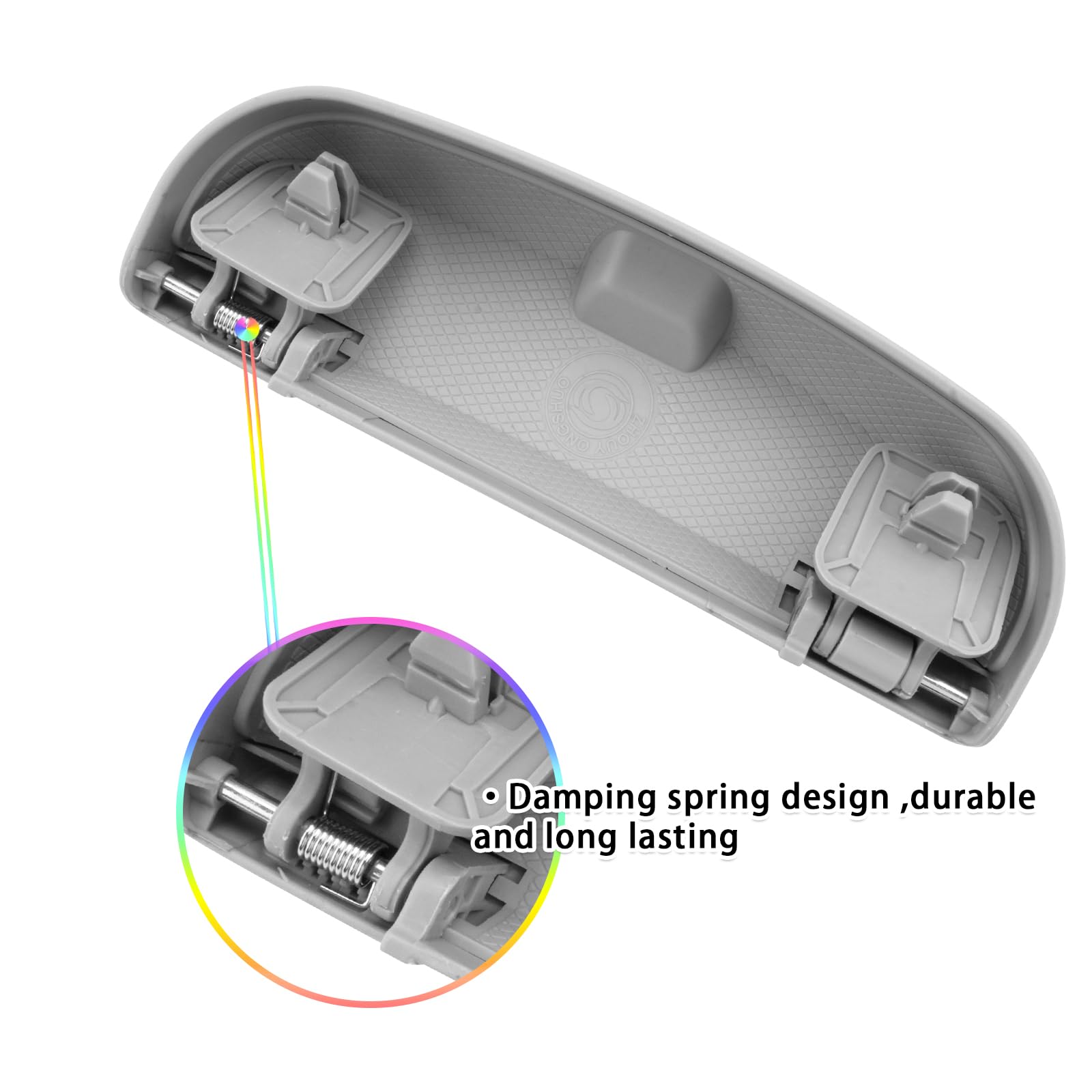 SKTU Supporto per occhiali da sole auto compatibile con BMW Serie 1, 3, 5, 7, X1, X3, X5, X7, astuccio per occhiali, porta occhiali per auto, interno auto (Grigio)
