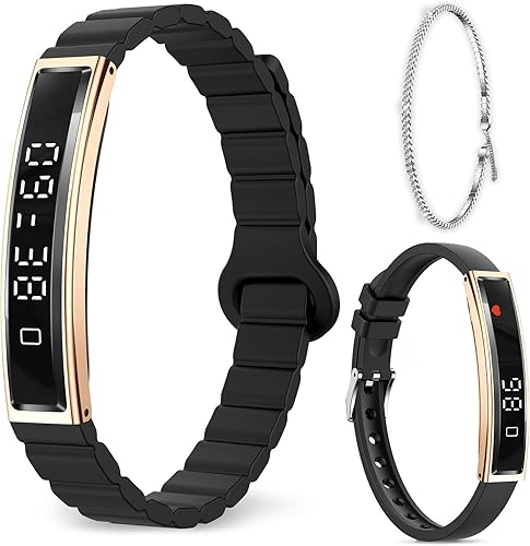 Efolen Pulsera inteligente para mujer, pulsera inteligente ultraligera con frecuencia cardíaca, oxígeno en sangre, monitor de sueño, podómetro,