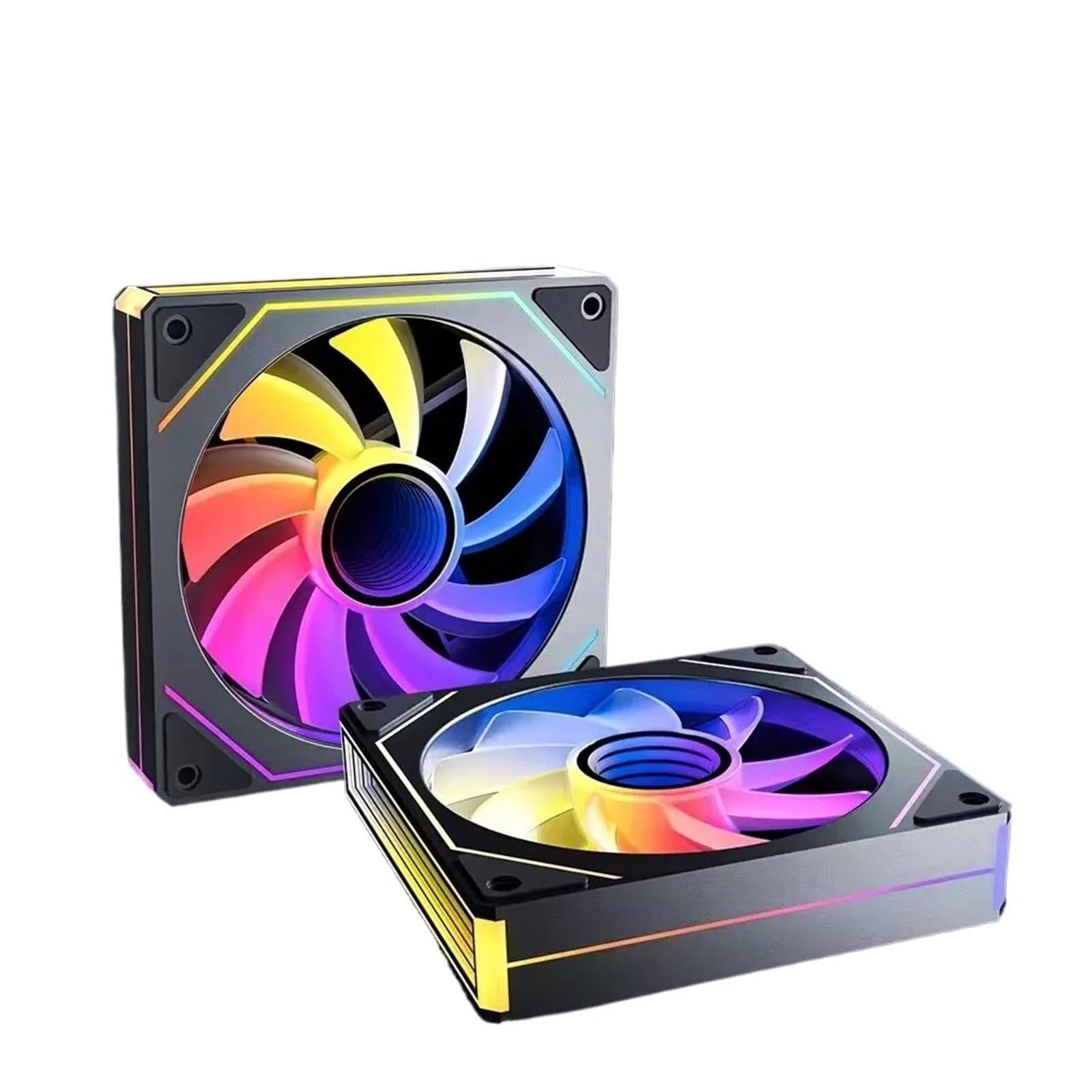 JJKKOZVQF 1PCS 7 Case Fan 120mm 4PIN PWM CPU Cooler Fan ventilador(WT Forward 3PCS)