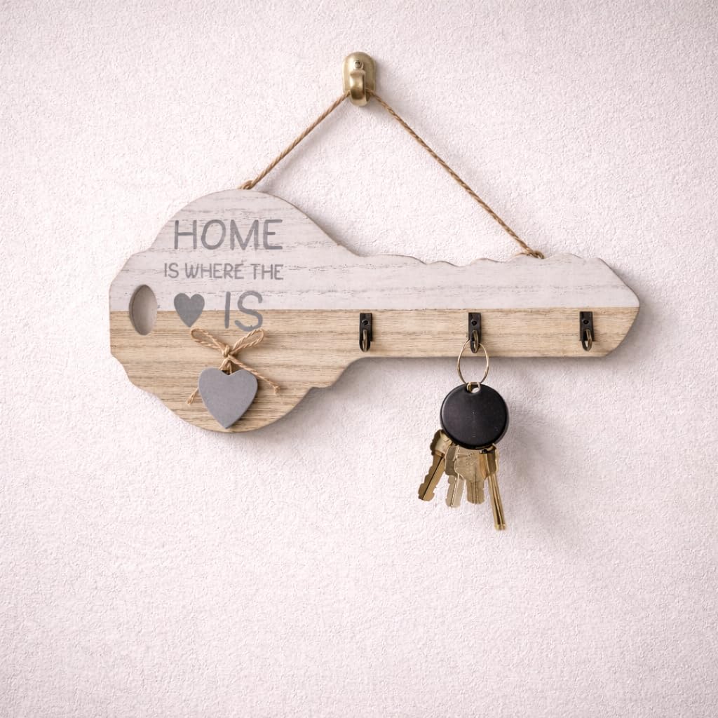 Rajasthani Wooden Key Holder - 6 Hooks -9