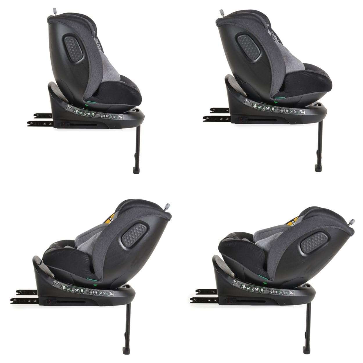 Cangaroo seggiolino bambini Hoku i-Size (40-150cm) gruppo 0/1/2/3 gamba sostegno, colorazione:grigio