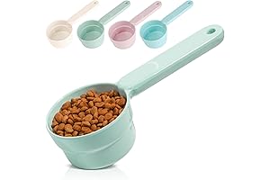 Melamine 1-Cup Scooper for Dog Food, Dishwasher-Safe Cat Food Measuring Cup with...