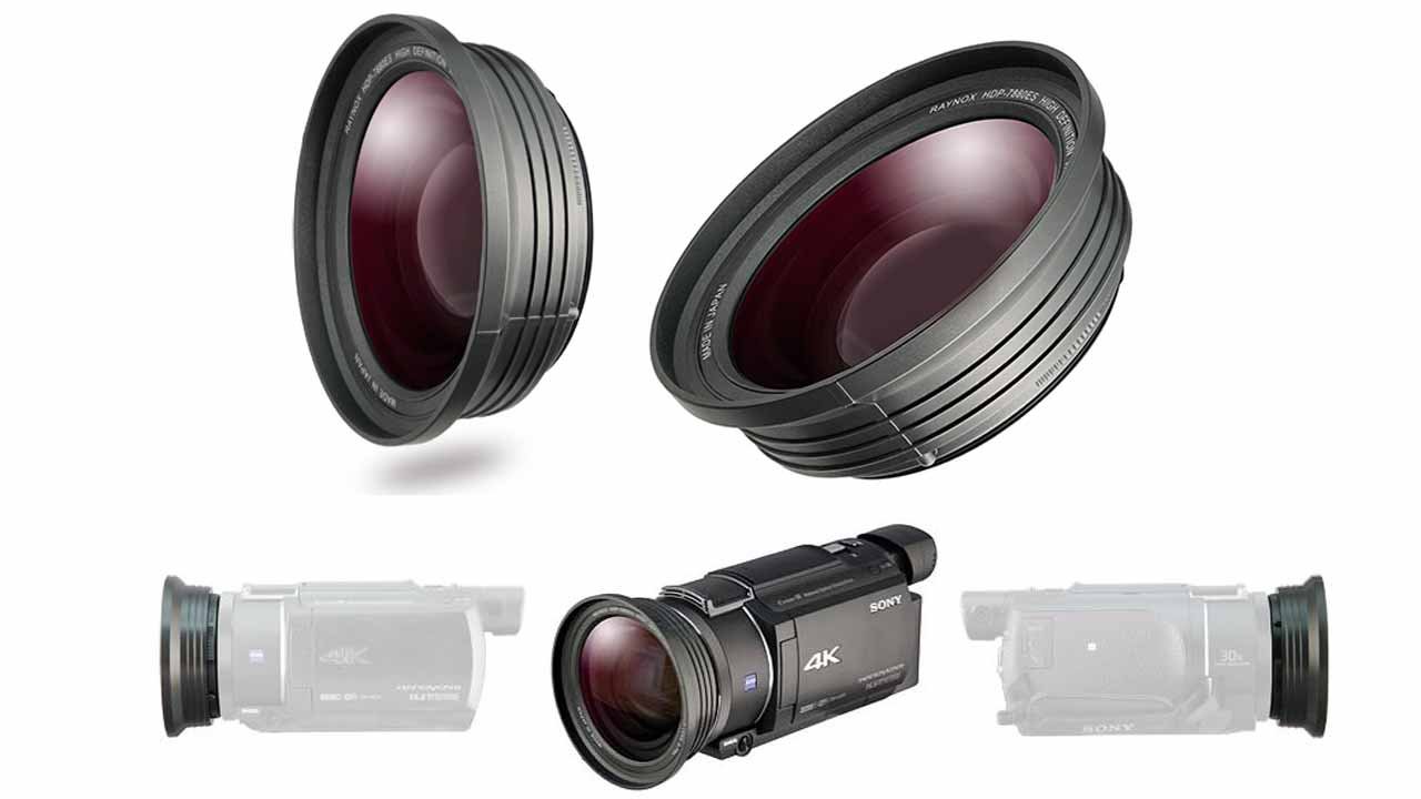 Raynox hdp-7880es 4K L07 W1ex convertitore 0.79x con 3 anelli adattatori per obiettivo 55mm, 58mm, 62 mm
