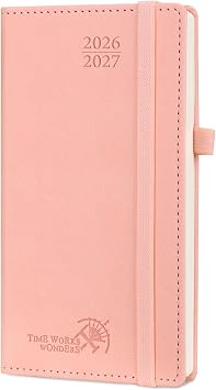 POPRUN 2026-2027 Academic Pocket Diary Week to View Slim 8.8x16.3cm