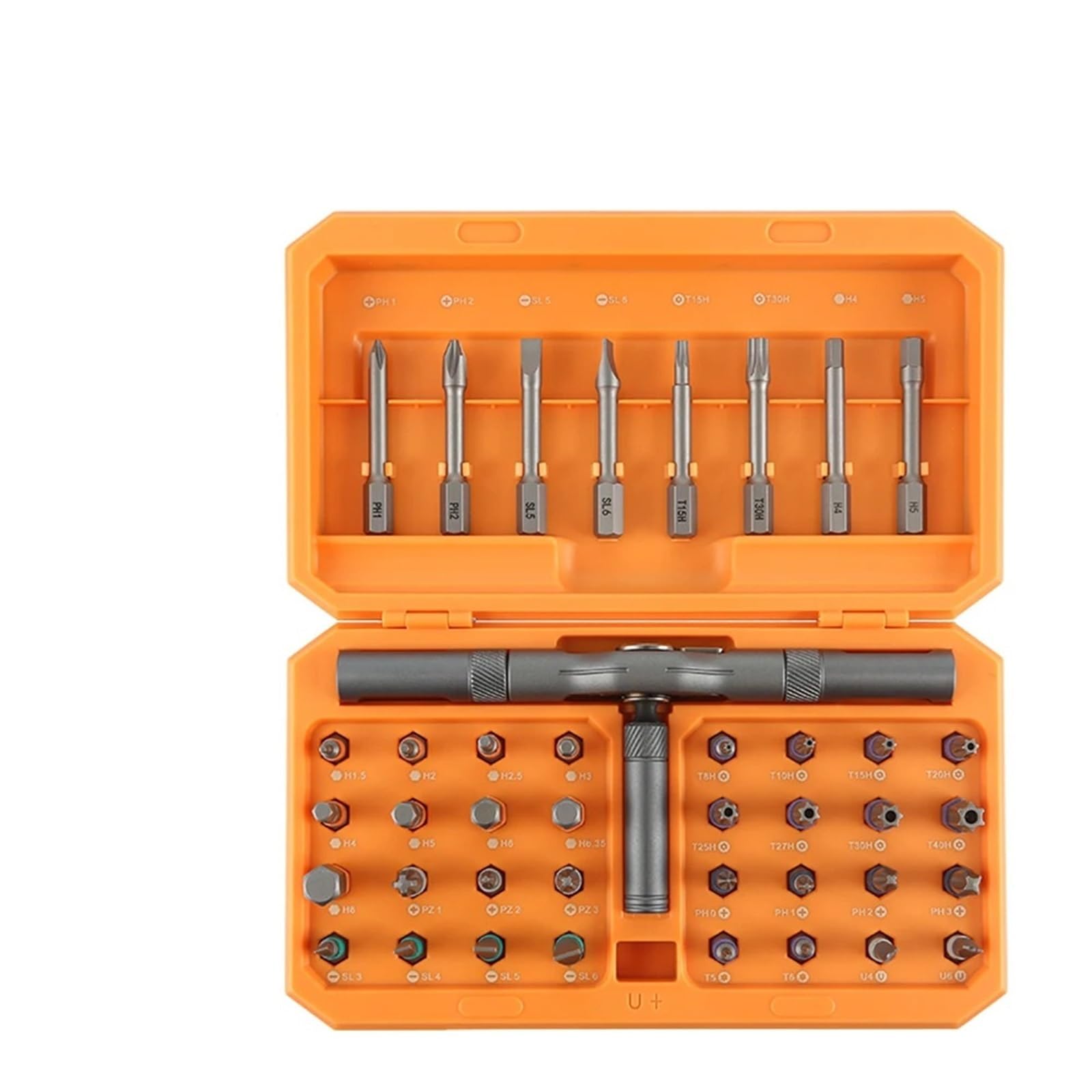OLAQWENB Torque Wrenches 40 in 1 Magnetic Set DIY Ratchet Removable kit Precision Torque Wrench(42-in-1)