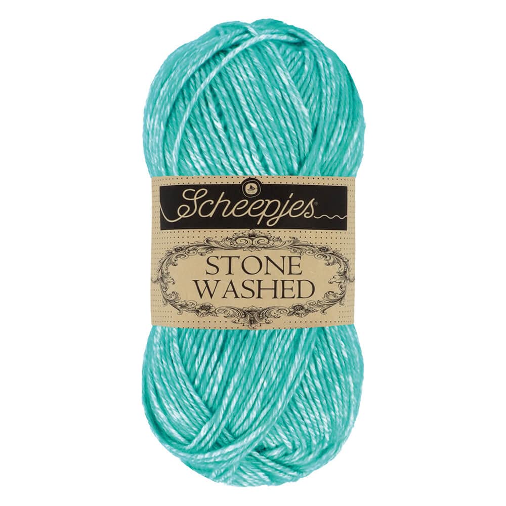 Scheepjes - Scheepjes Stone Washed 824 Turquoise Yarn - 1x50g