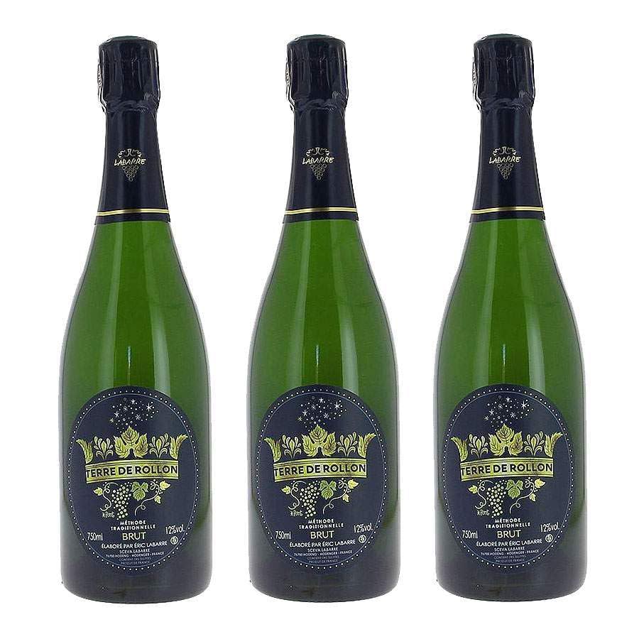 3 vins mousseux Terre de Rollon 75cl à 12% - Elaborés en méthode traditionelle - Produits-Normandie