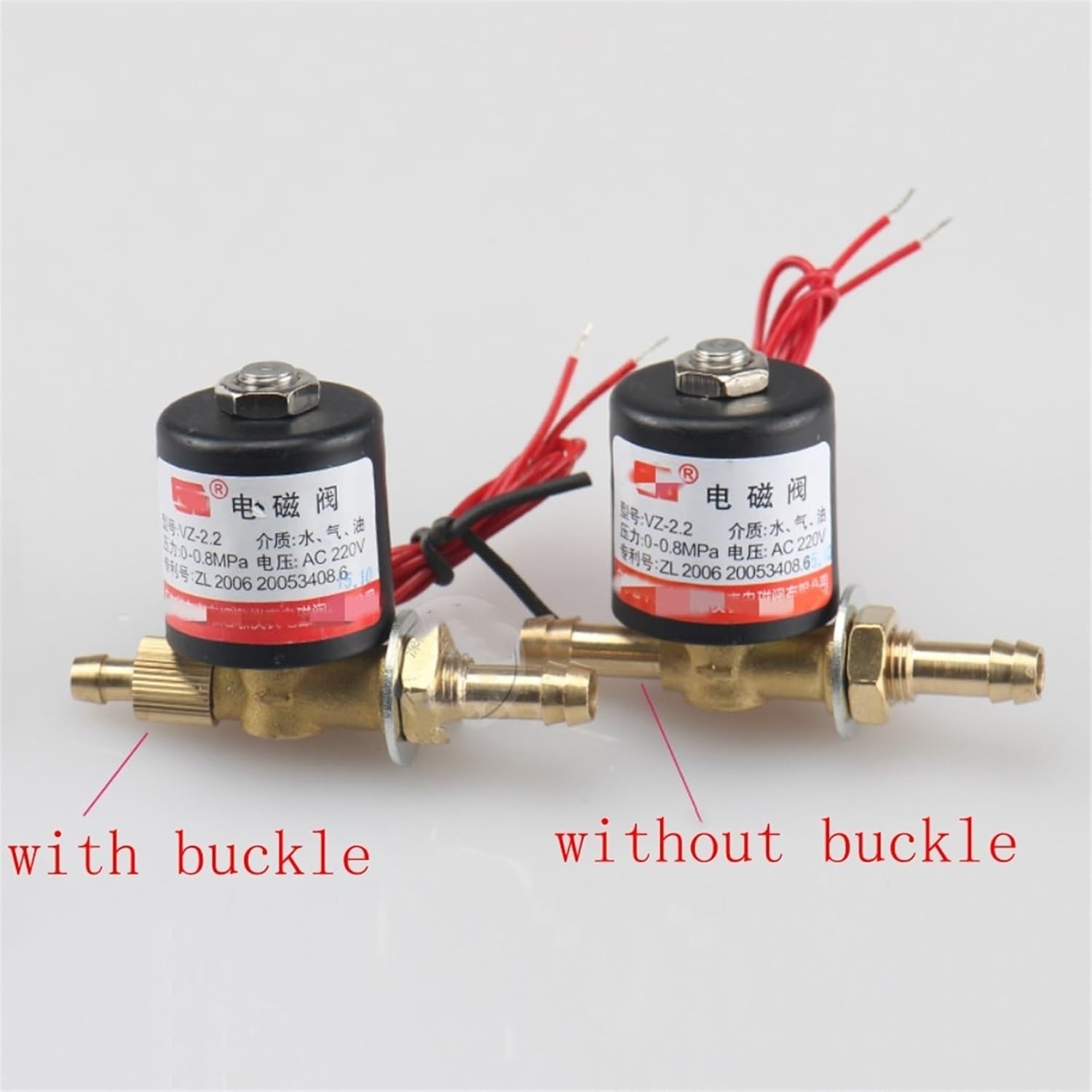 VZCT-2.2 DC24V /AC24V /AC36V/ AC220V/ AC380V 2 Way Solenoid Valve 0-0.8Mpa For Argon arc Welding Machines (Color : Without Locked, Size : AC24V)
