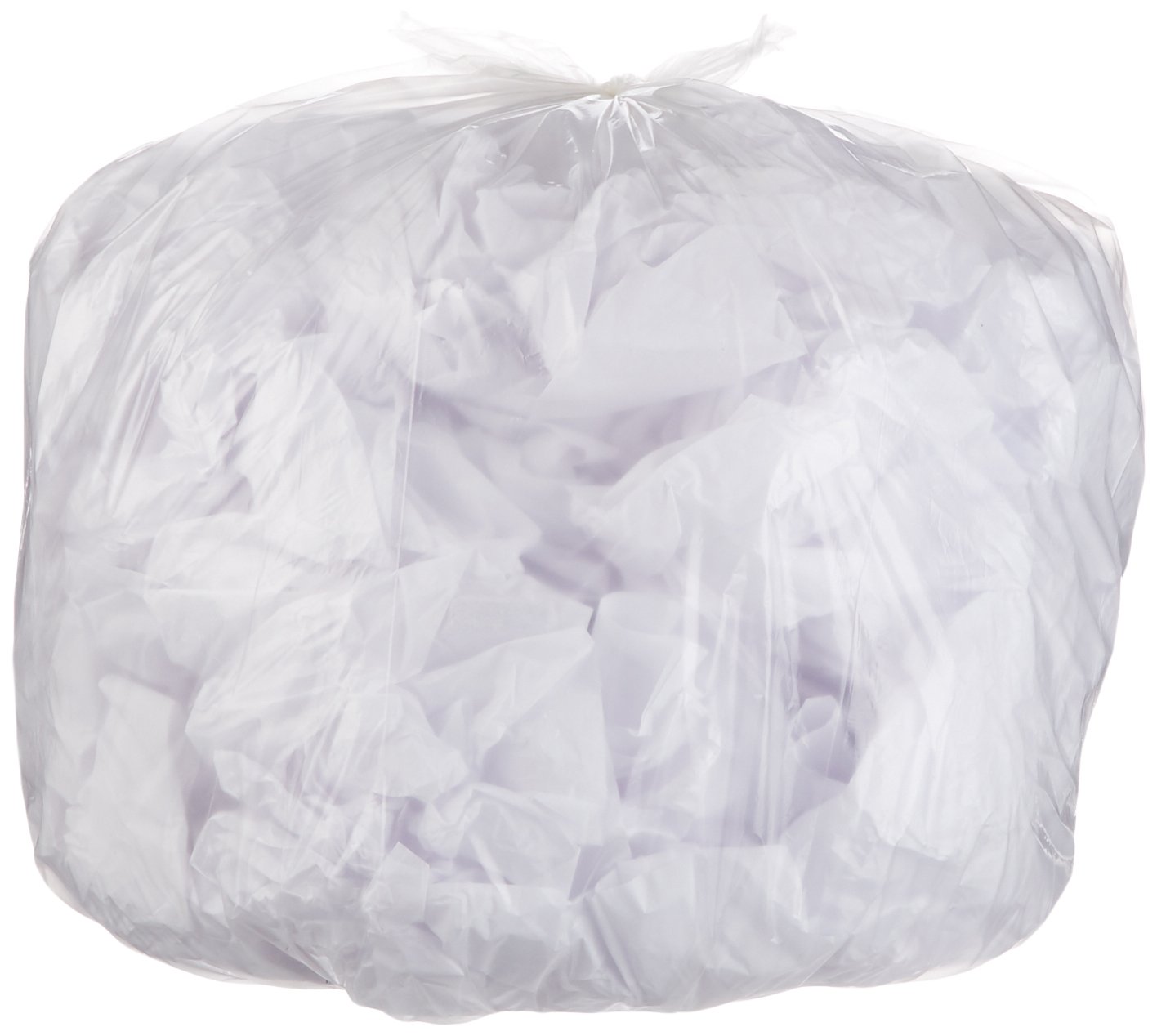 Amazon Basics 45 Gallon Recycling Trash Bag, 1.1 mil, Clear, 150Count Home