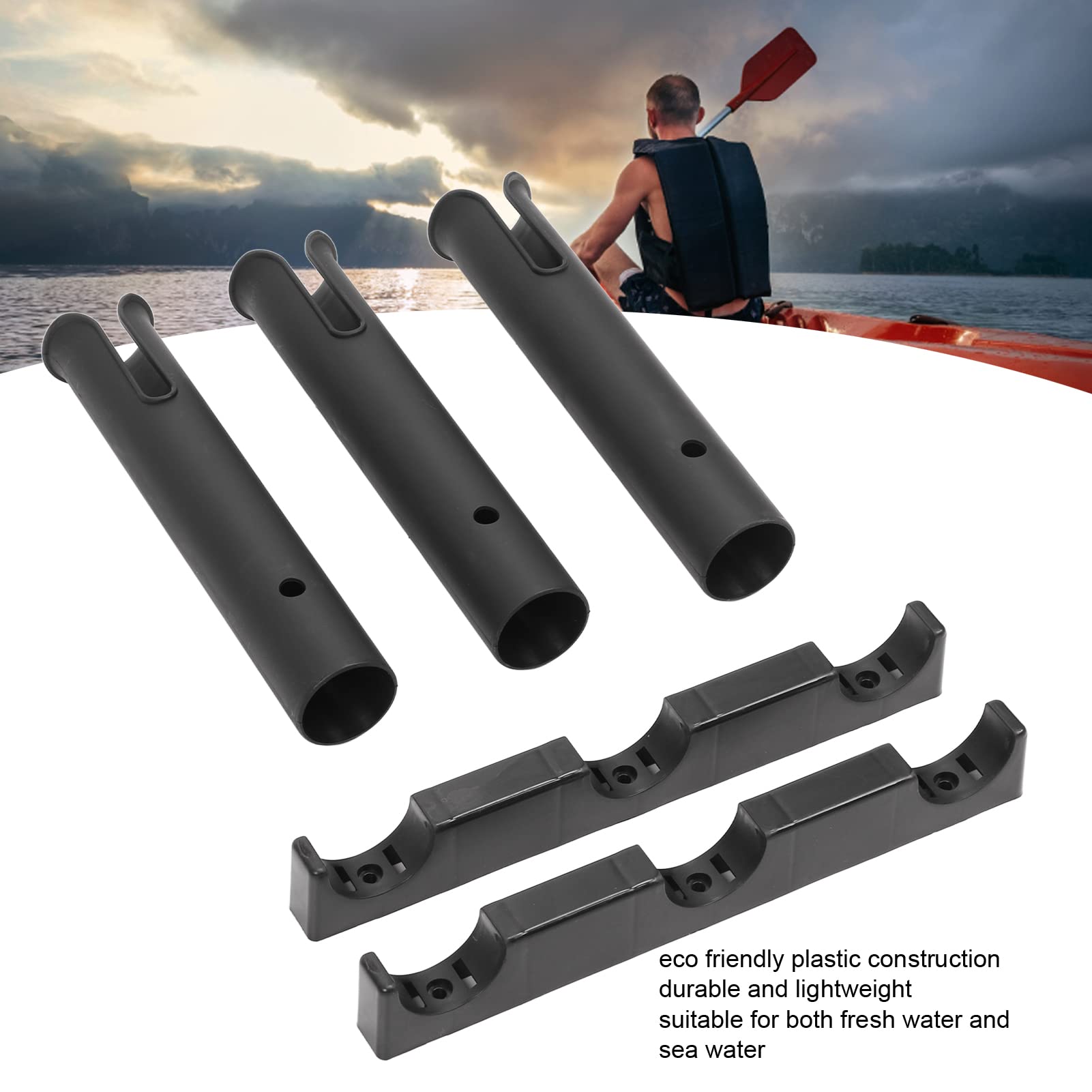 Portacanna Da Parete A 3 Posti In Plastica Bianca - Foto 9