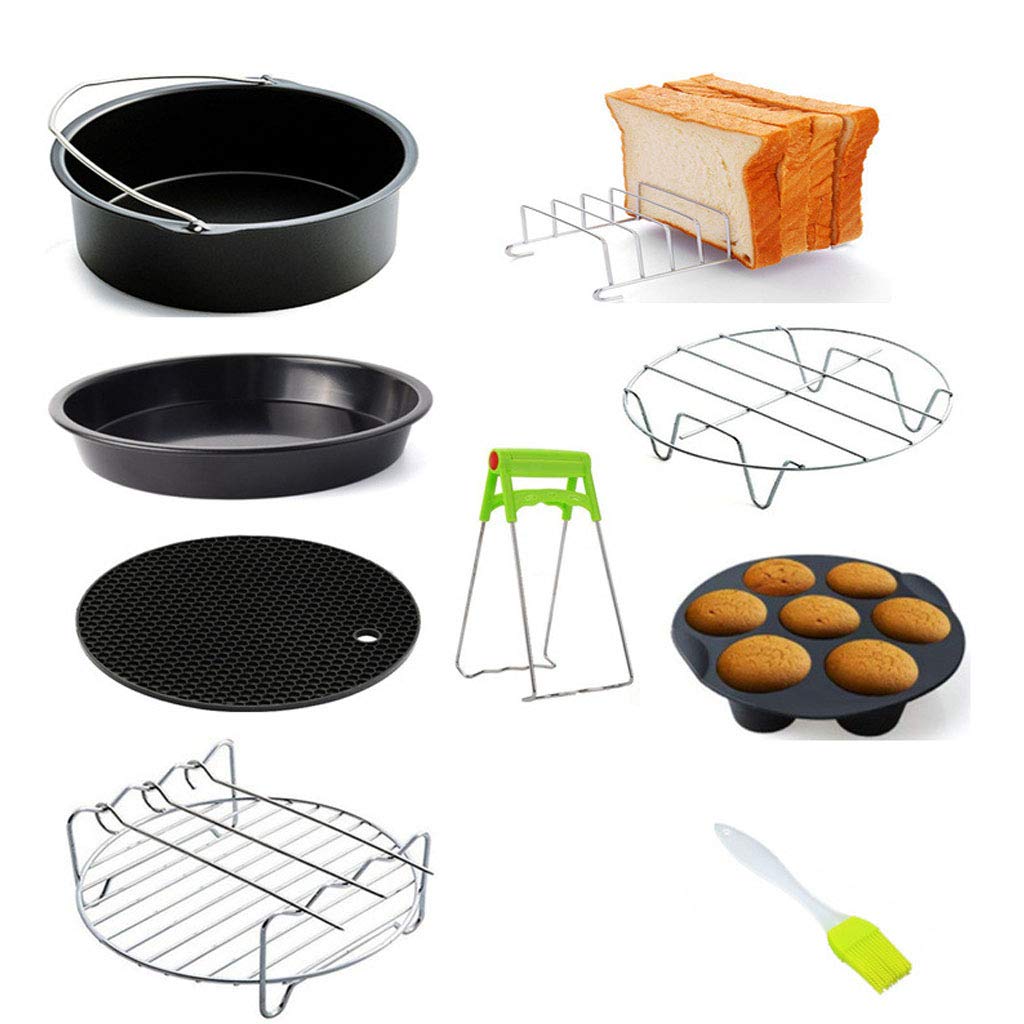 Accessoires air fryer XL 3.2QT 6.8QT moule anti-adhésif et grille universelle
