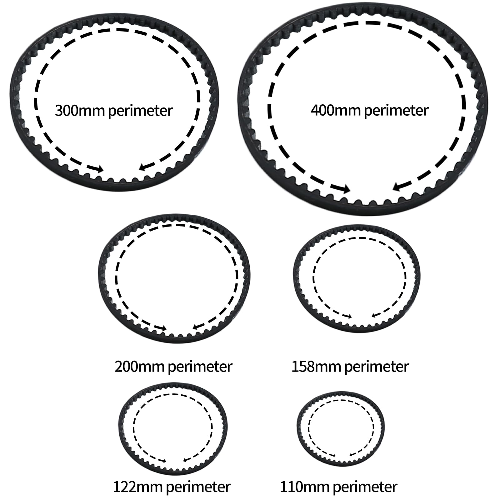 10 Packs 2GT Timing Belt Closed Loop Rubber Belts 268-2GT-6, 6mm Width X 268mm Length 3d Printer Timing Belt - View #8