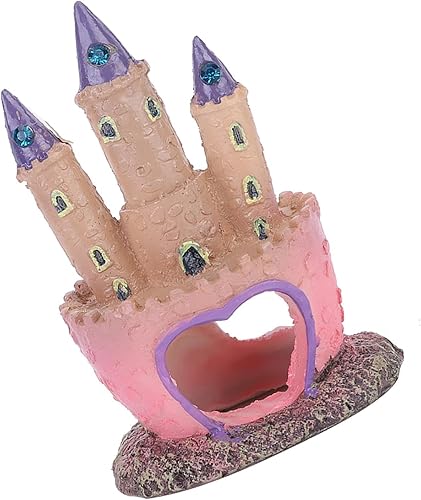 Miniatura 8 de Decoraciones para peceras pequeñas, decoraciones de pecera de sirena, castillo de peces para acuario, decoración de castillo de resina de acuario