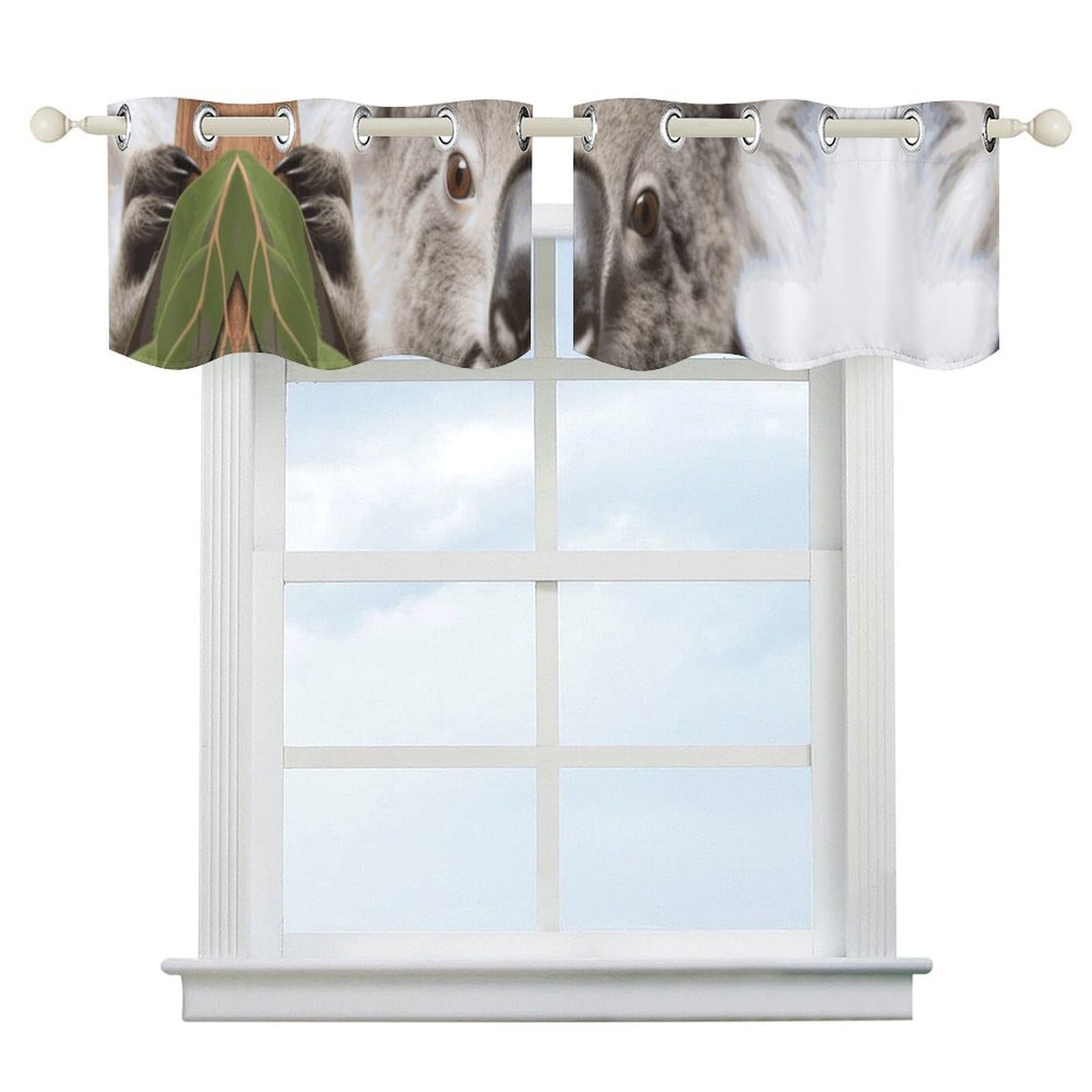 Rideaux occultants thermiques motif koala pour bloquer la chaleur