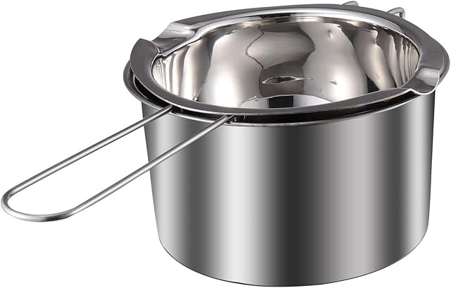 Chocolate Melting Pot Large Mixing Bowl Pot Set Stainless Steel Melting Pot Double Boiler Chocolate Melting Pot for Melting Chocolate, Soap, Wax, Candle (400ml) Fondue Pot Set