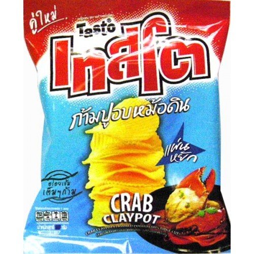 Tasto Roast Crab Flavor Potato Chips Ridge Cut 80g