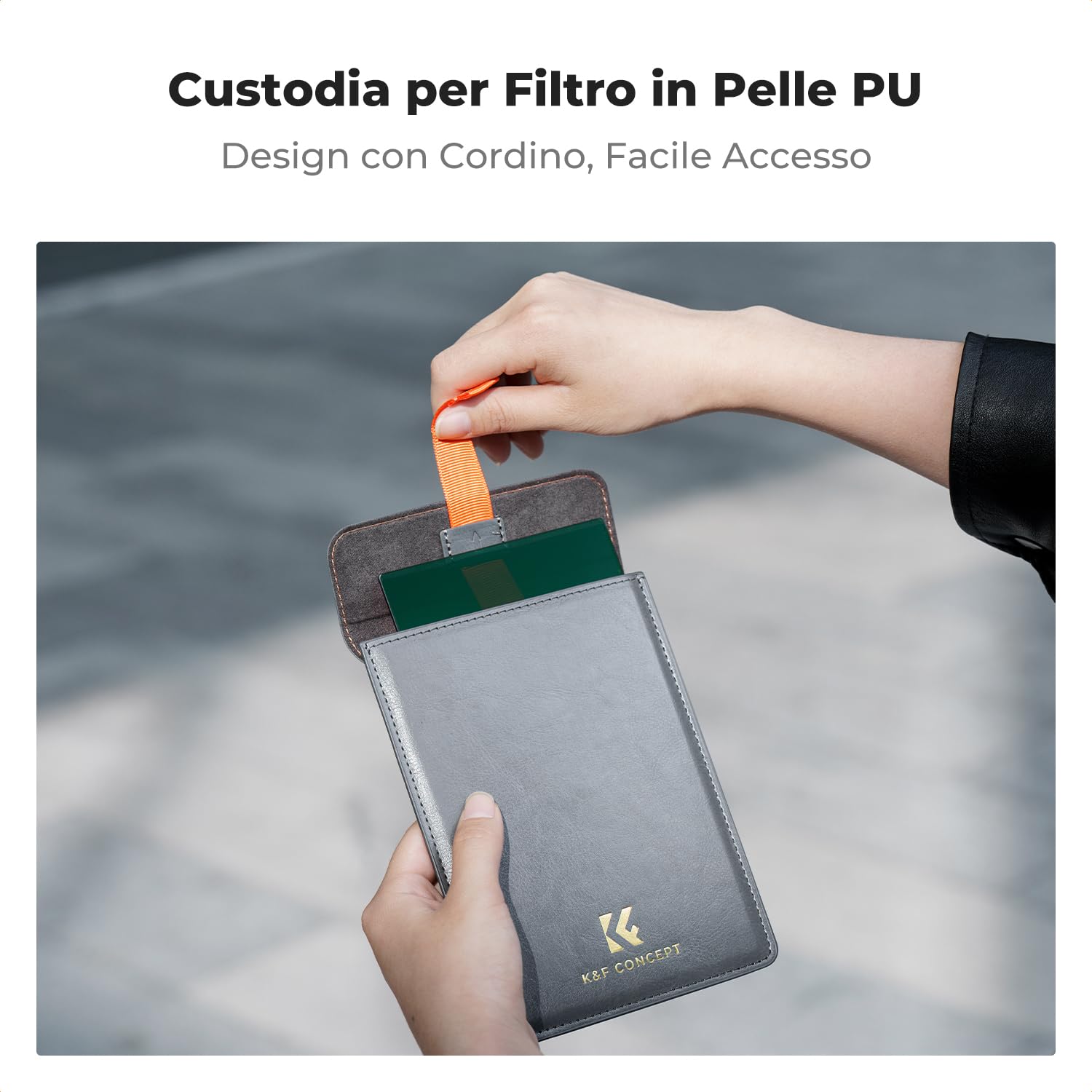 K&F CONCEPT Nano-X Kit da Filtro a Lastra Soft GND8 (0,9) da 100x150mm, 8x Anello Adattatore e 1x Portafiltro Mentale Compatibile Nano-X Porta Filtri per Lente