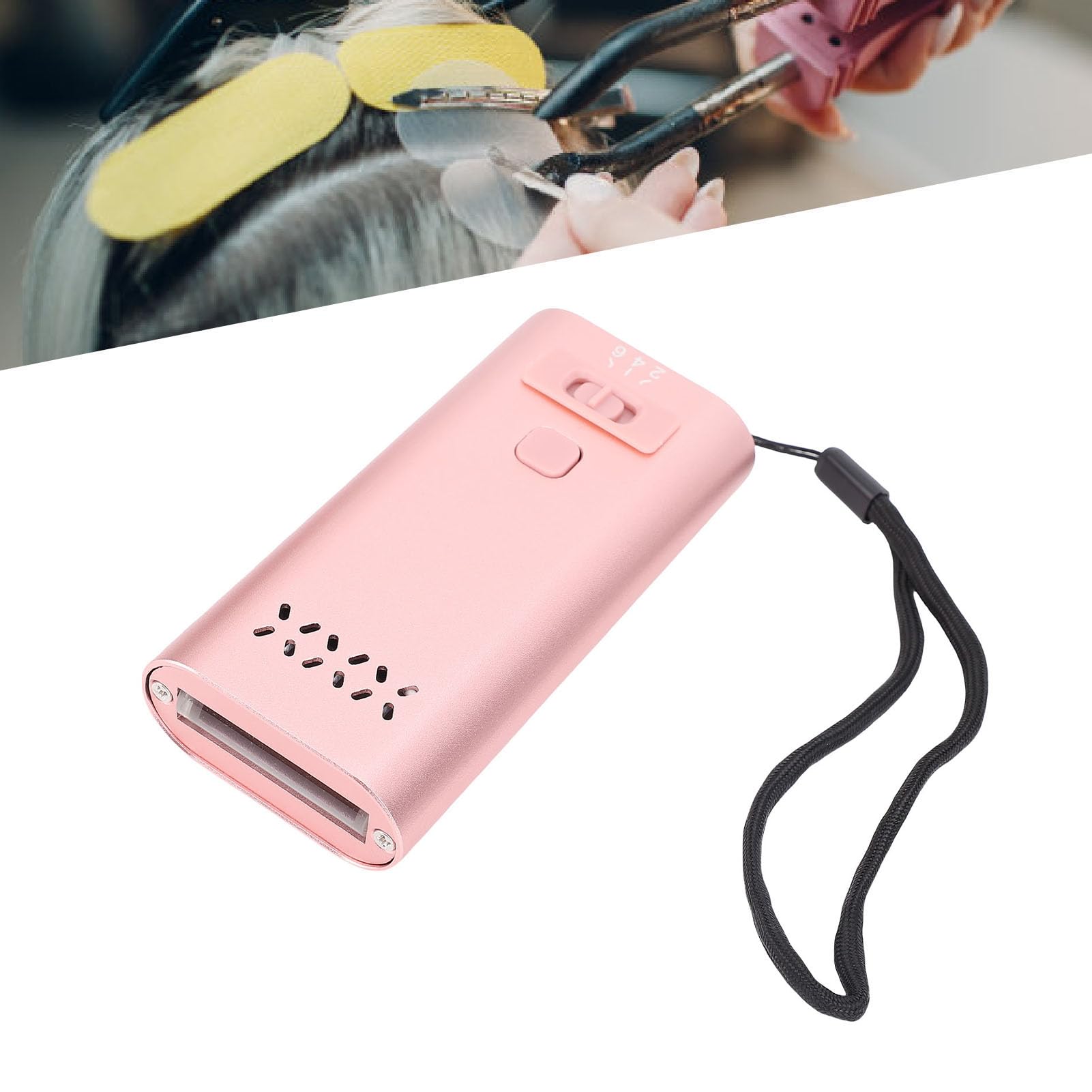Lampe LED 6 W en Alliage d'aluminium 3 Vitesses Portable Gel C Lampe LED 6 W en Alliage d'aluminium de Polymérisation Portable pour Nail Art et Extensions de Cils, 3 Vitesses Brightnes pour