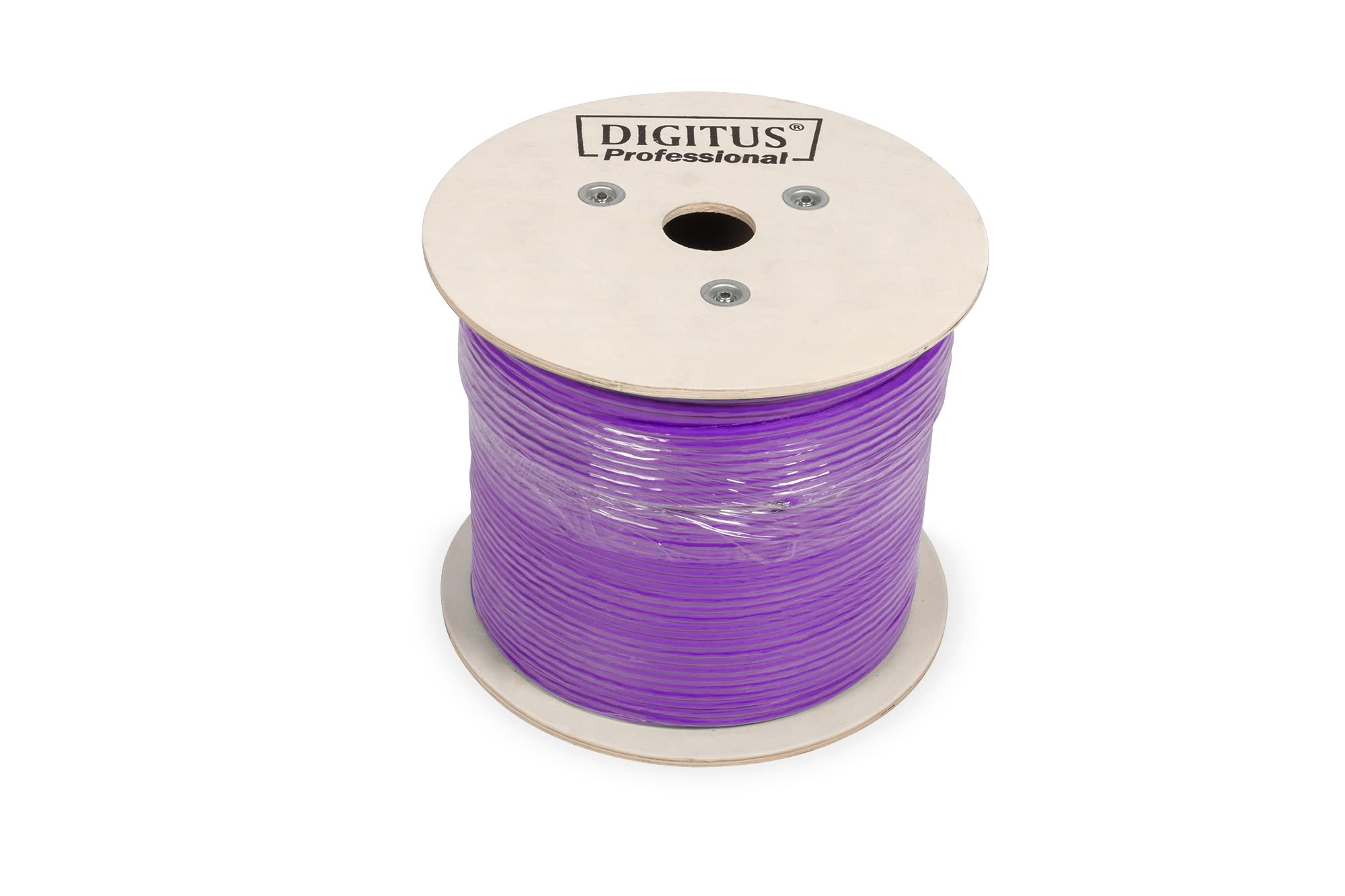 DIGITUS 500 m Cat 6 Netzwerkkabel - U-UTP Simplex - BauPVO Dca - LSZH Halogenfrei - 250 MHz Kupfer AWG 23/1 - PoE+ Kompatibel - LAN Kabel Verlegekabel Ethernet Kabel - Violett | Simplex – AWG 23/1 – PoE Kompatibel – 1 Gbit/s – 250 MHz – LAN Verlegekabel E