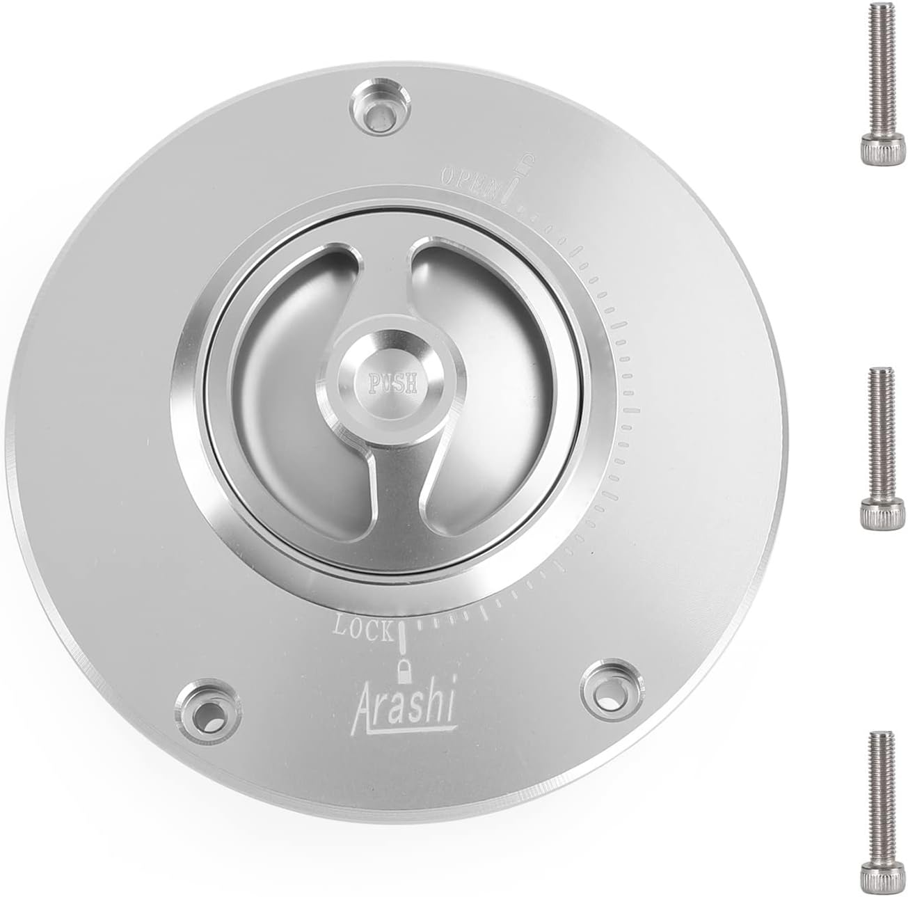 Quick Release Keyless Fuel Filler Cap Fit for Honda CBR 600 900 919 929 954 1000 RR CB 600 1000 F Silver