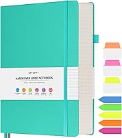 Vista 16 de Cuaderno de rayas universitarias, cuaderno grande con rayas B5, cuaderno de trabajo de 314 páginas numeradas con calcomanías de índice, papel