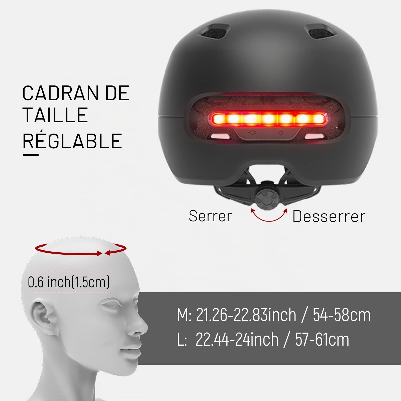 LIVALL Casque de vélo Intelligent pour Adulte avec capteur de Voiture, feu arrière LED, Clignotants, Casque de vélo pour navetteurs en Ville, Taille réglable pour Hommes et Femmes