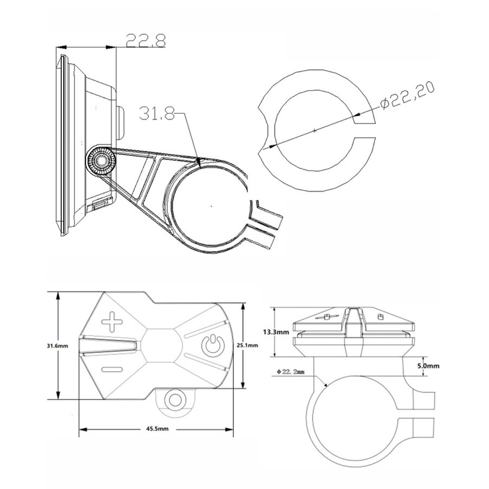 Tnfeeon Pannello di Controllo Display LCD per Bici Elettrica, Tachimetro per Scooter con Connettore ABS 5P con Livello della Batteria e Dati in Tempo Reale, Schermo Ad Alta visibilità per Pendolari