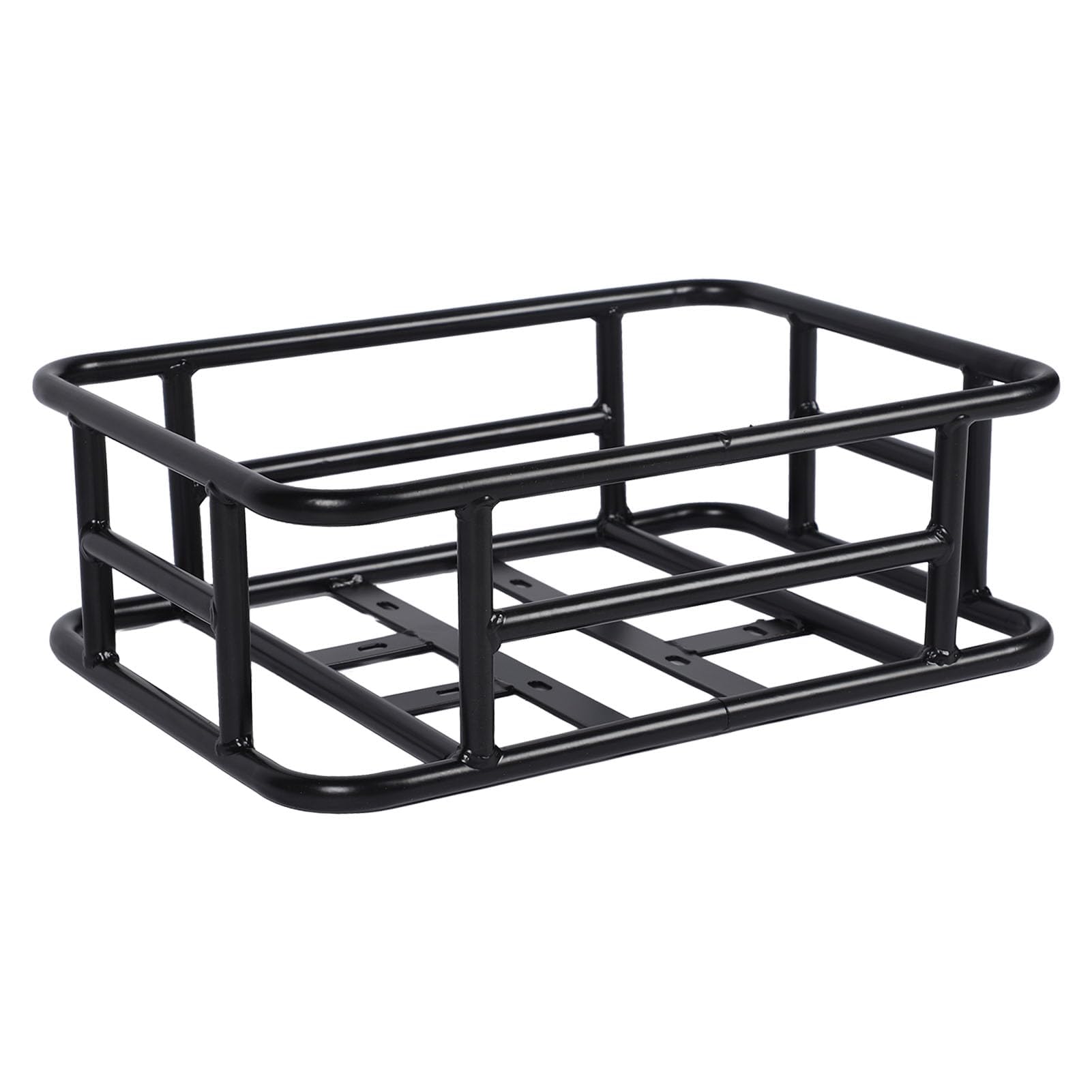 Alomejor Rear Bike Basket, Large Capacity Iron Bike Basket, Waterproof, Rustproof, Back Storage, Black