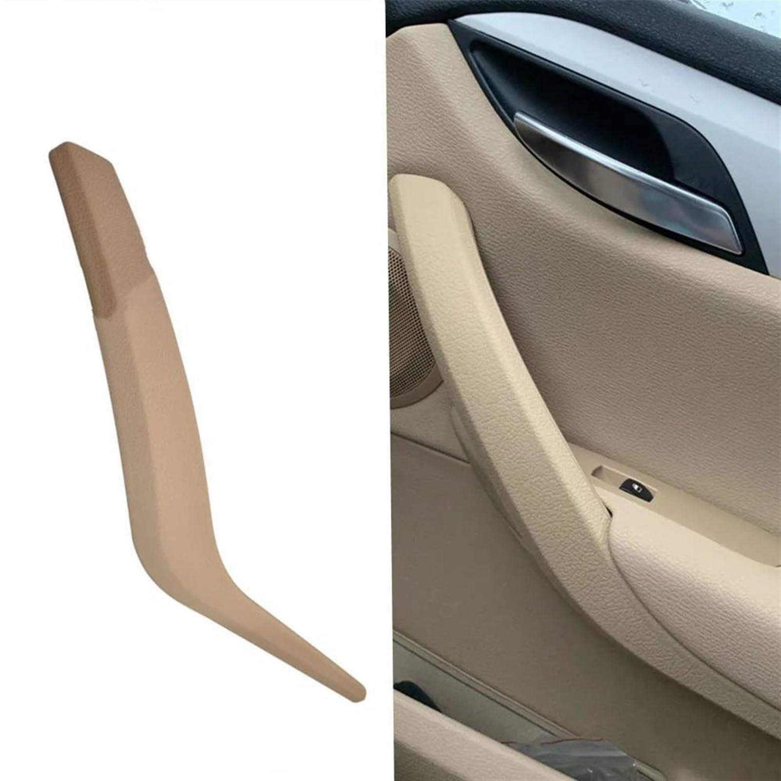 Qibbei Right-Beige Car Door Handle Cover Left And Right Inner Armrest Bracket For Bmw X1 E84 2010-2016