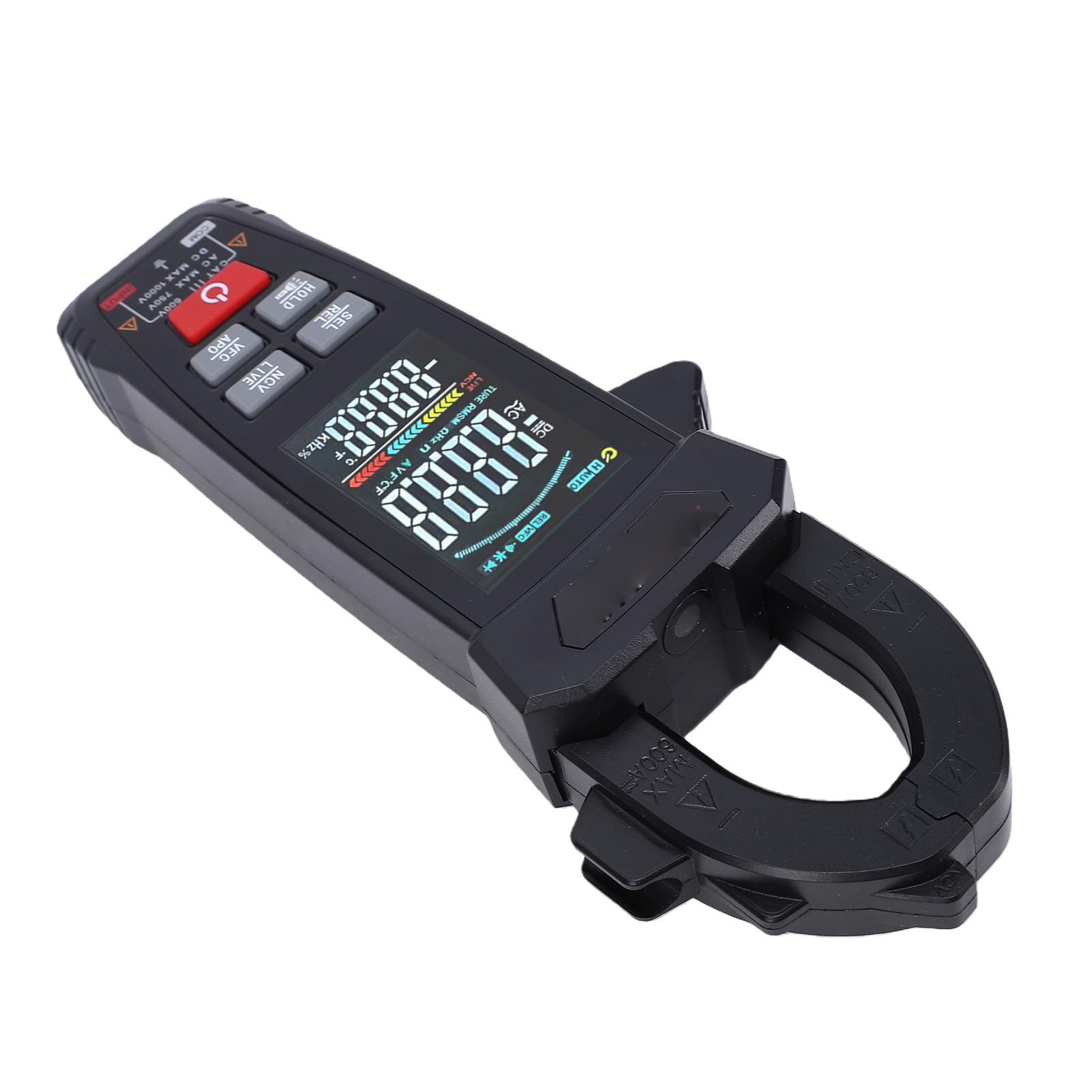 Cryfokt Digital Clamp Meter with Large Display | Wielofunkcyjny do pomiaru prądu przemiennego i stałego, bezdotykowy pomiar napięcia, zawiera przewody pomiarowe, idealny do