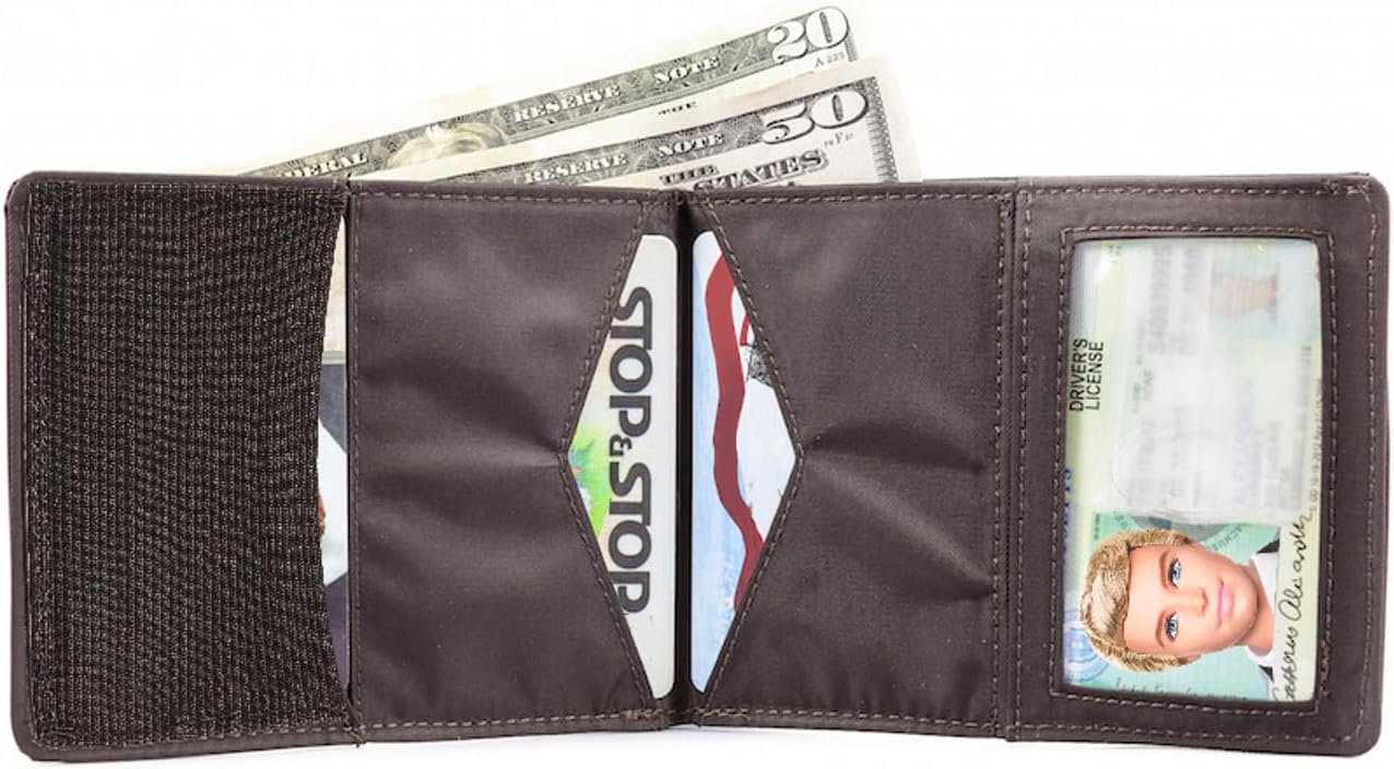 Big Skinny Men's Super Skinny Leather Bi-Fold Slim Wallet, Holds Up to 30 Cards - Image 3