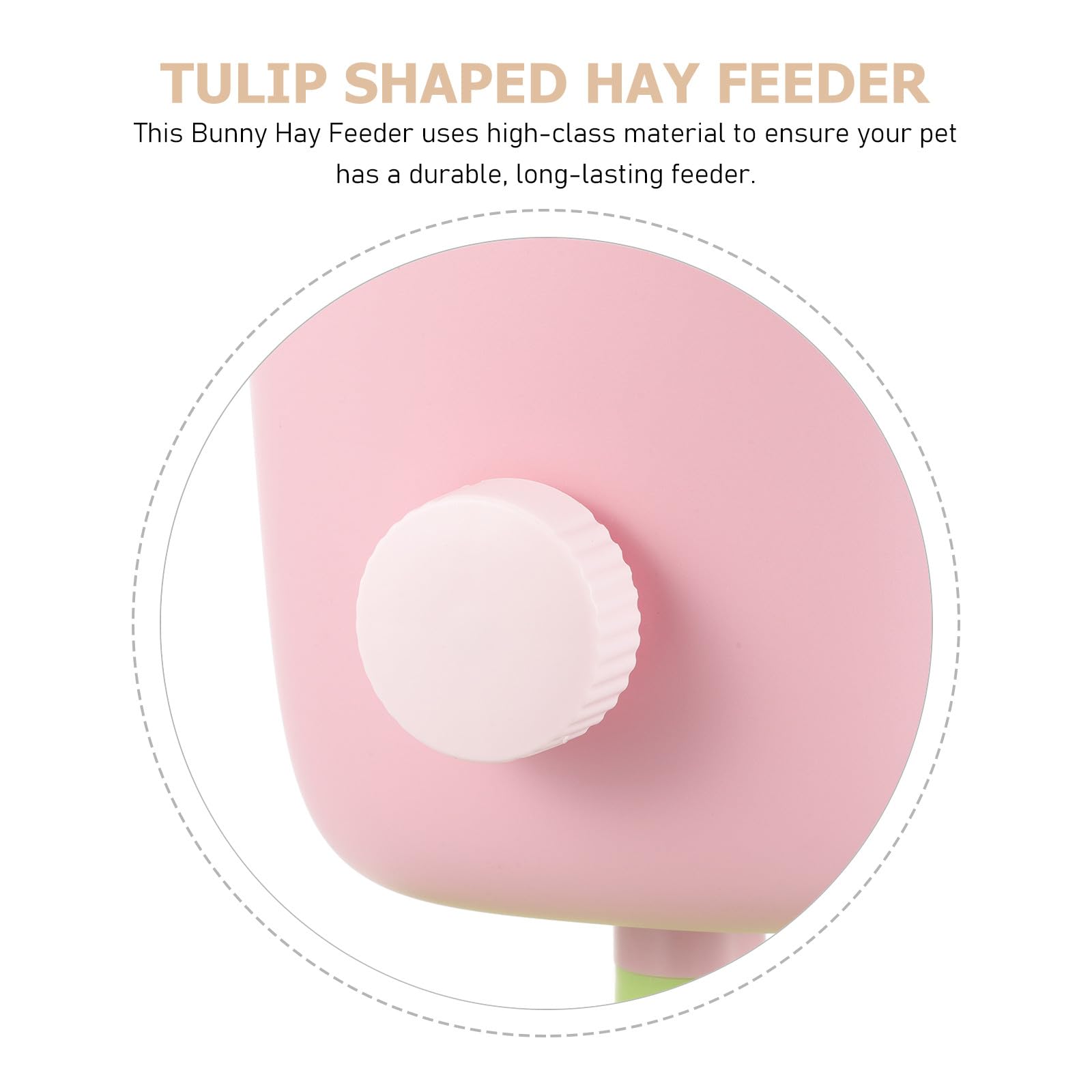 Tulpenförmiger Kaninchenhalter mit Slow Feeding für Heu in Meisten Käfigen