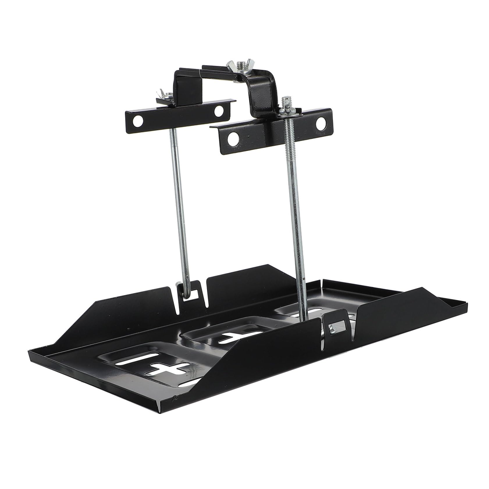 Support de Batterie de Voiture en Fer Noir 1 Set